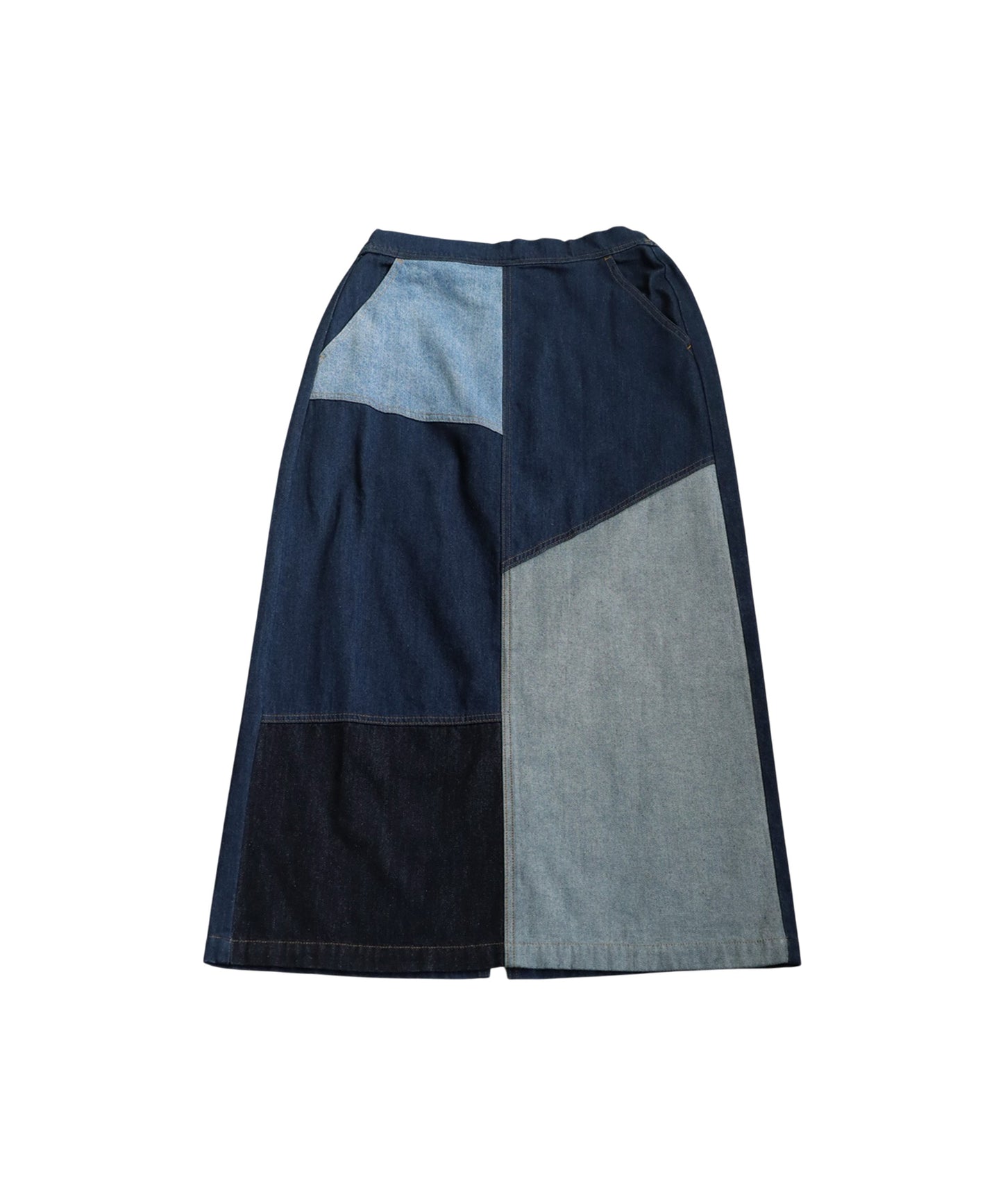 Patchwork Denim Skirt Ladies