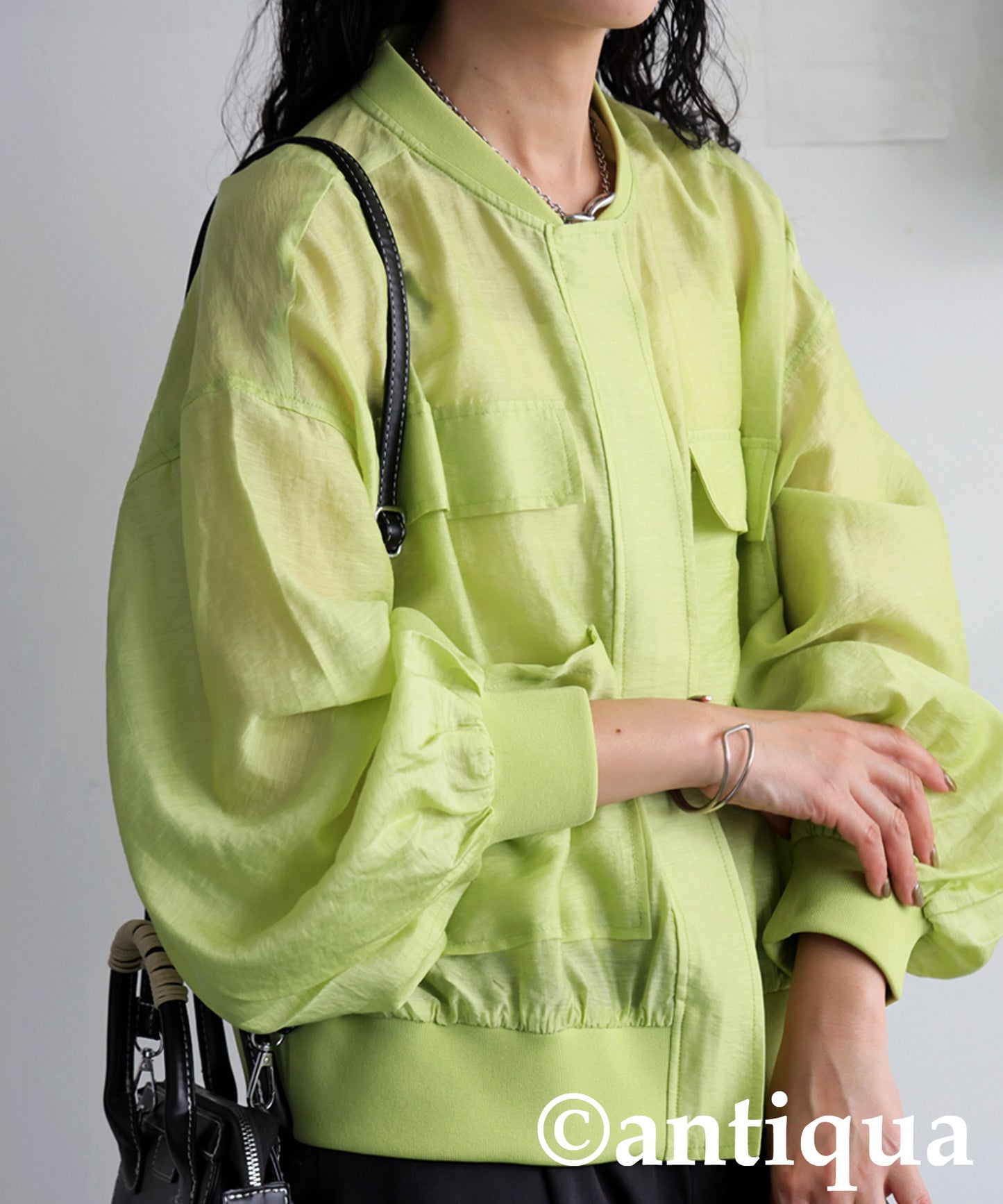 Sheer Blouson Ladies