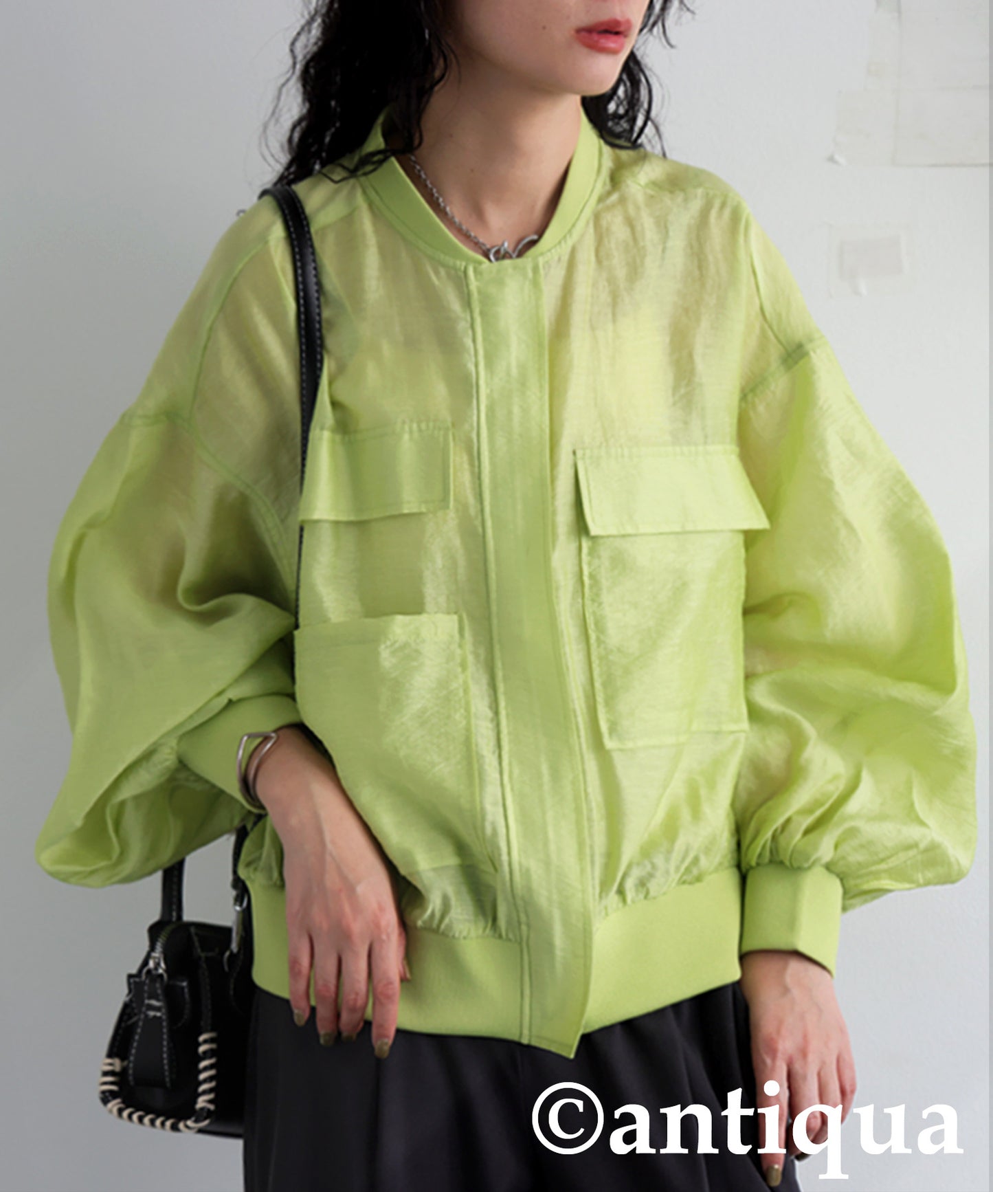 Sheer Blouson Ladies