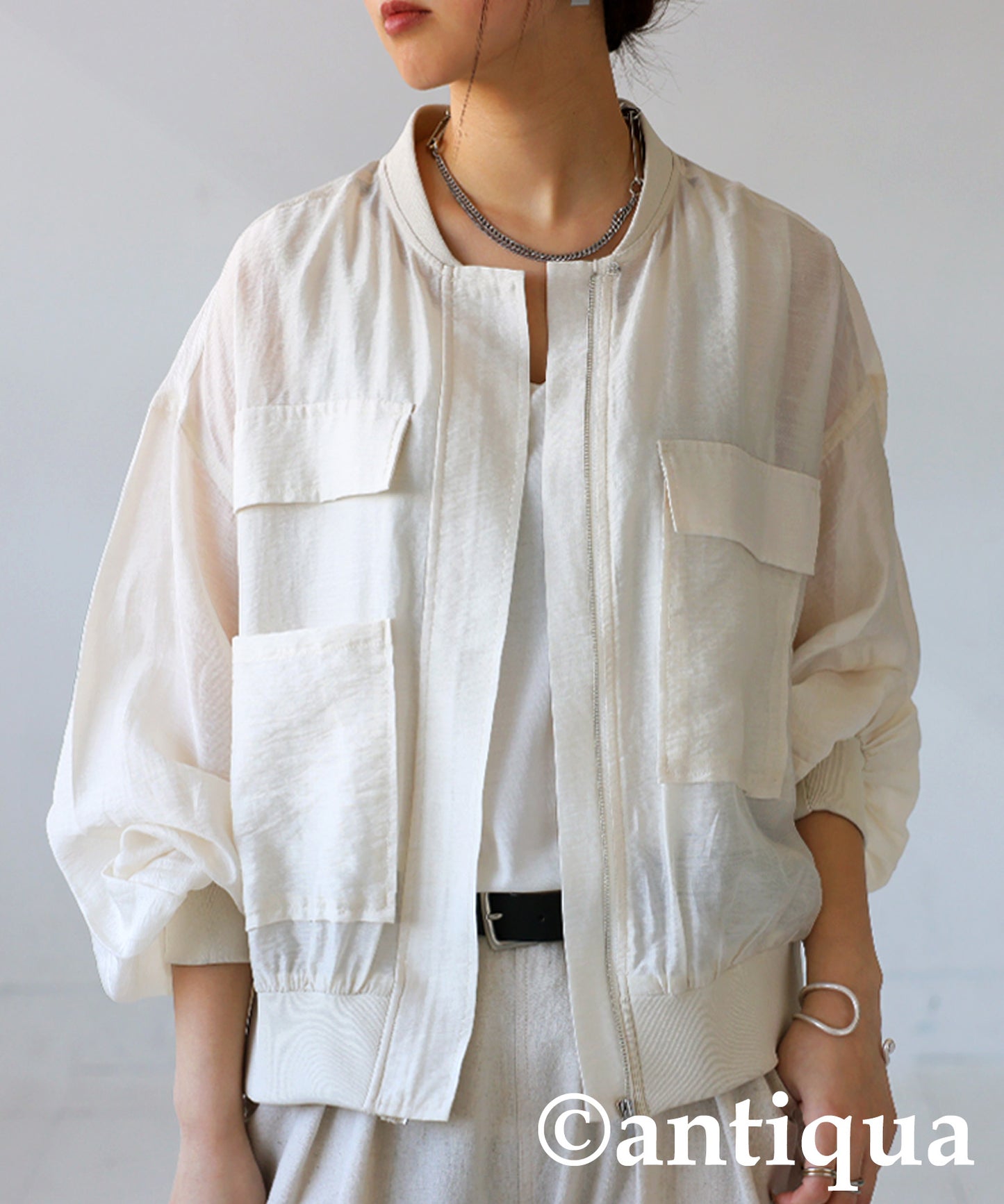 Sheer Blouson Ladies