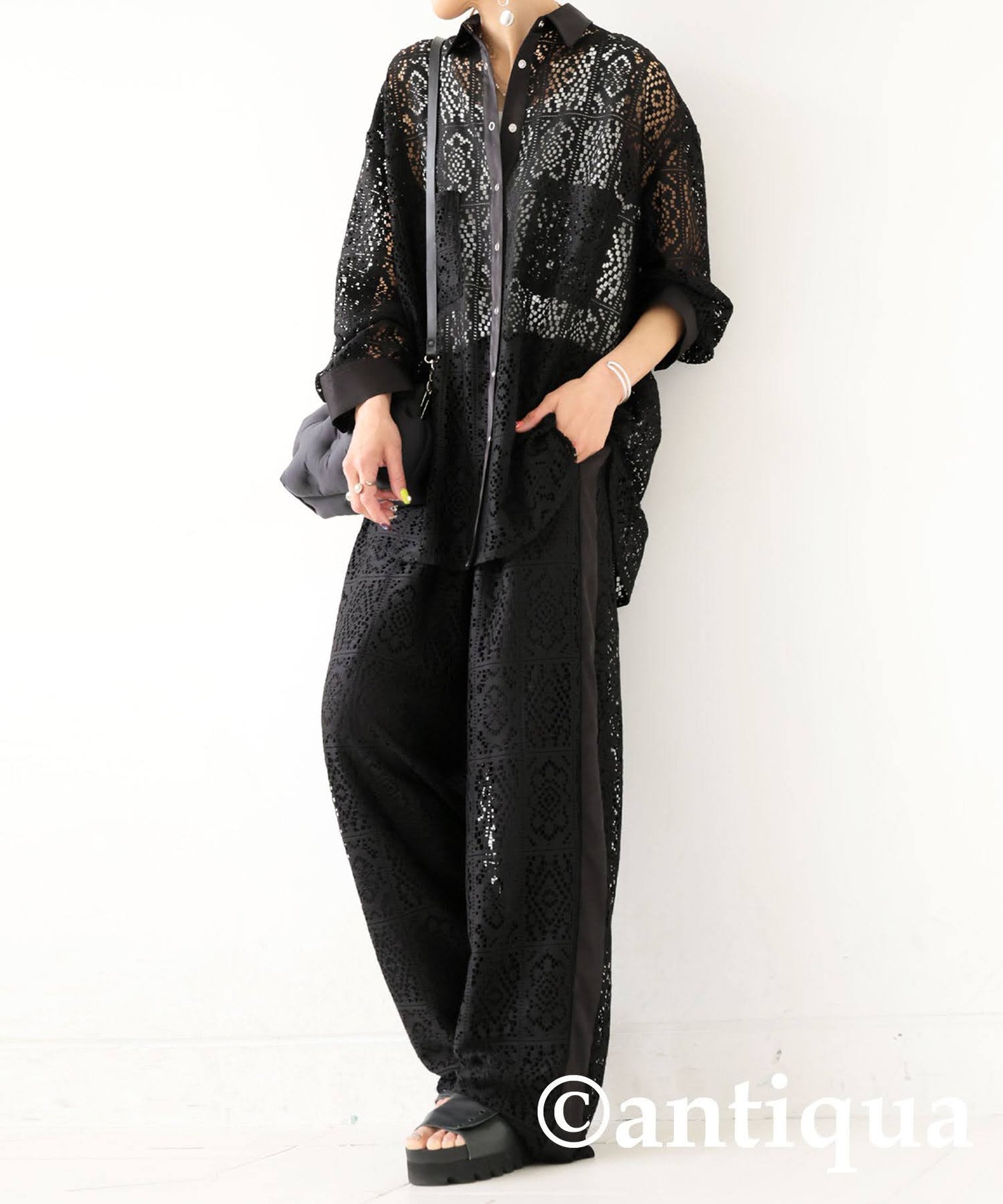 Ladies Block Lace Pants