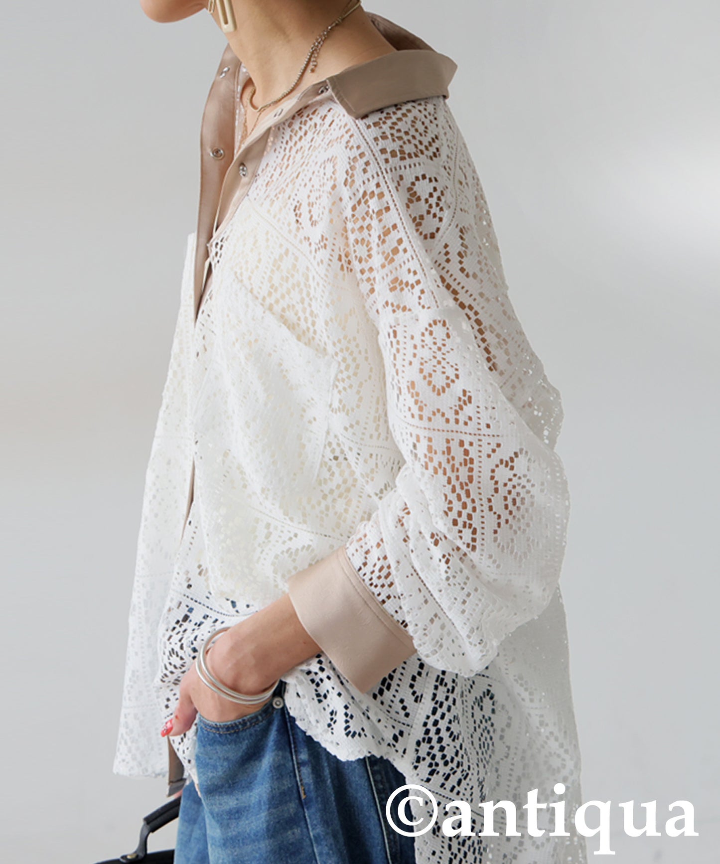 Ladies Block Lace Shirt