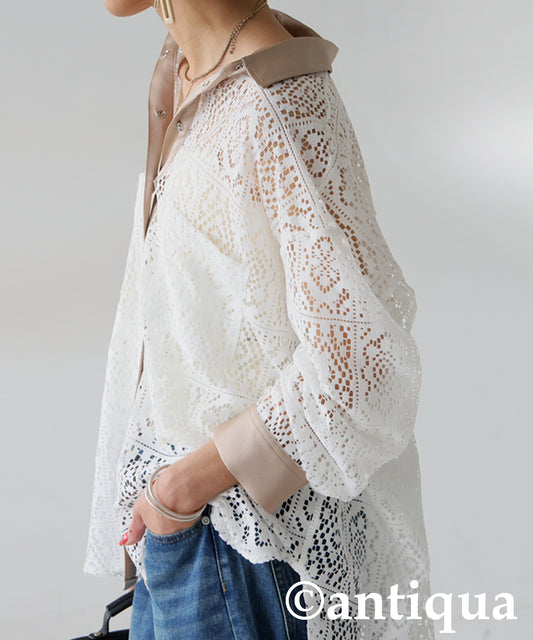 Ladies Block Lace Shirt