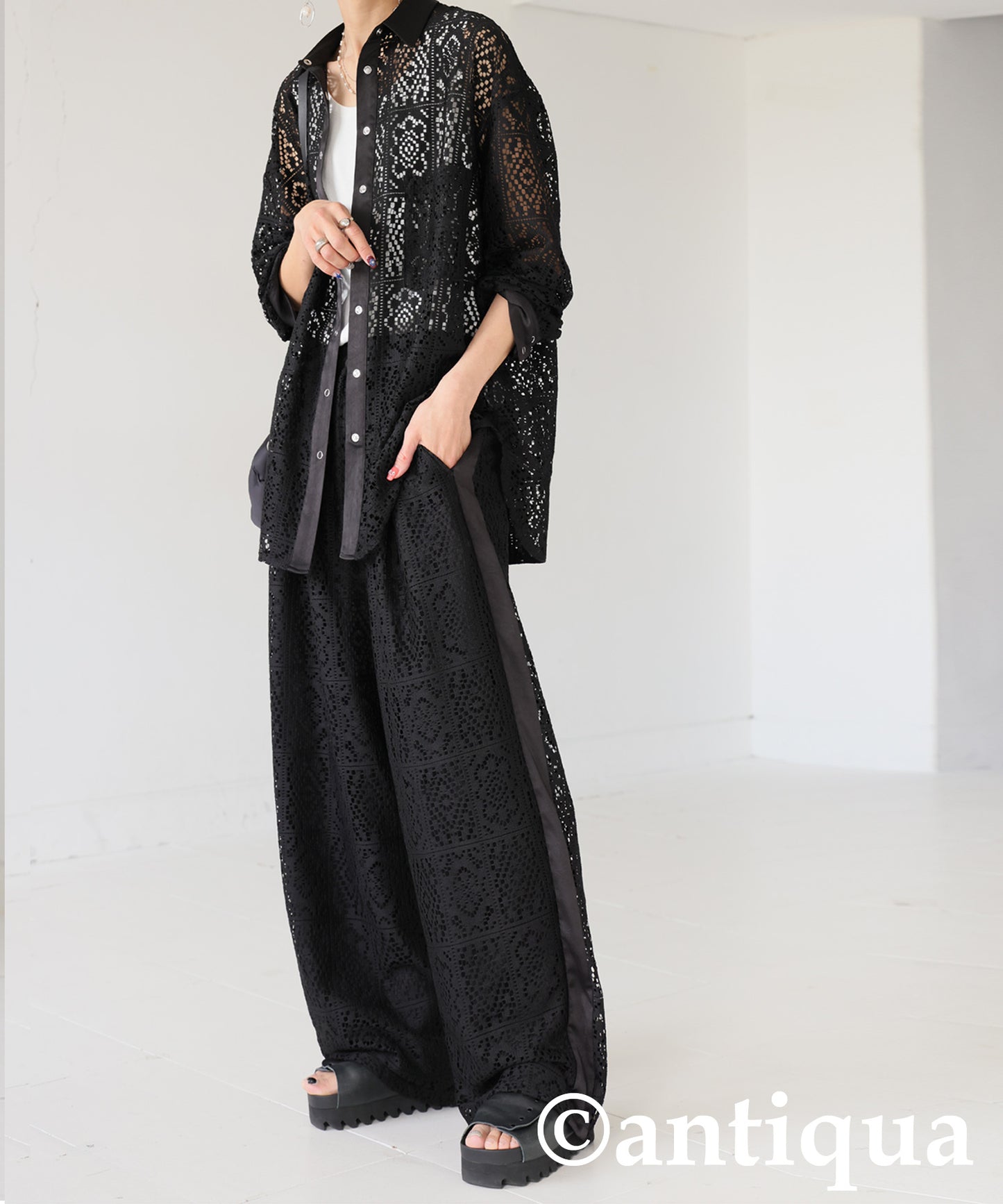 Ladies Block Lace Shirt