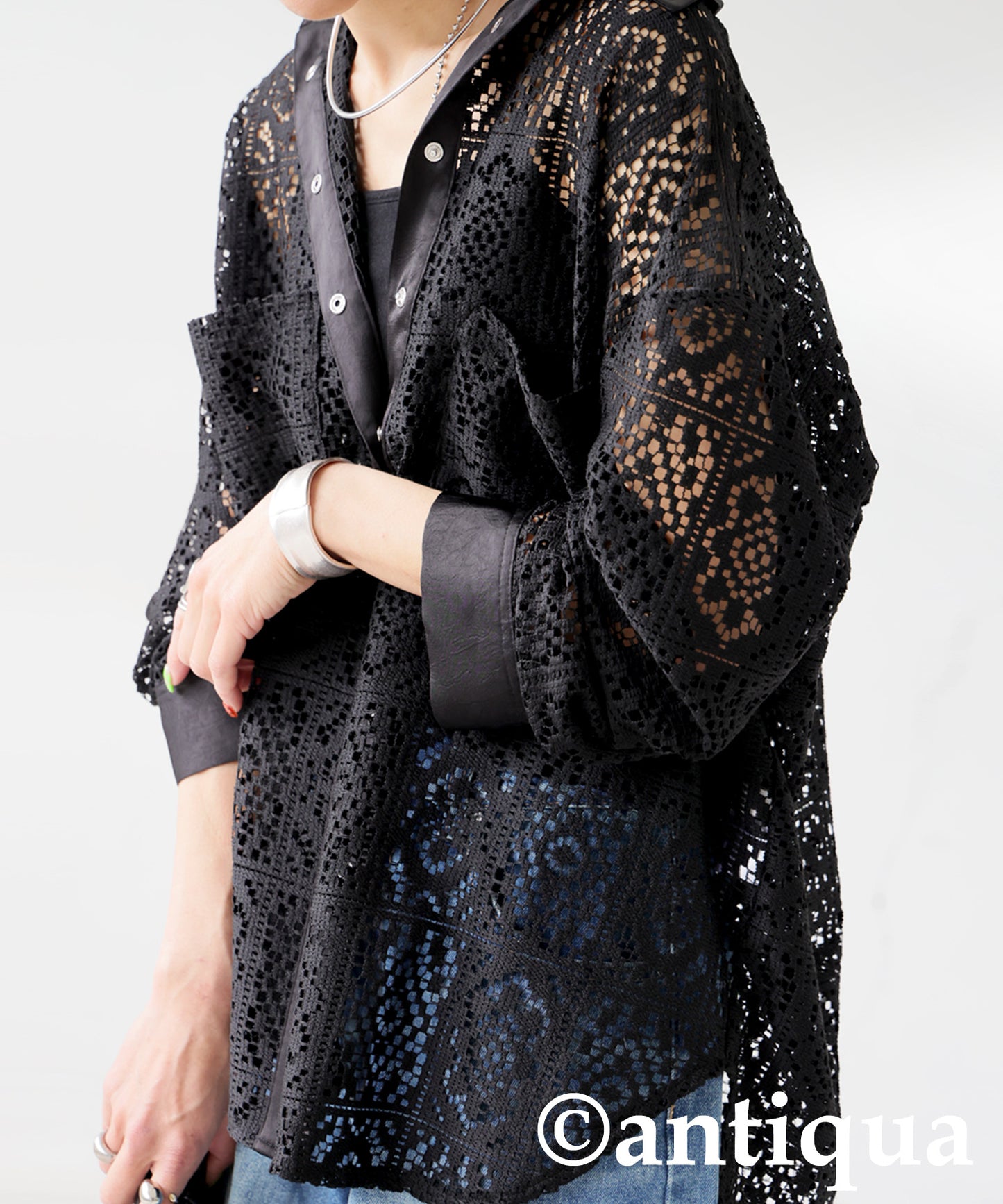 Ladies Block Lace Shirt