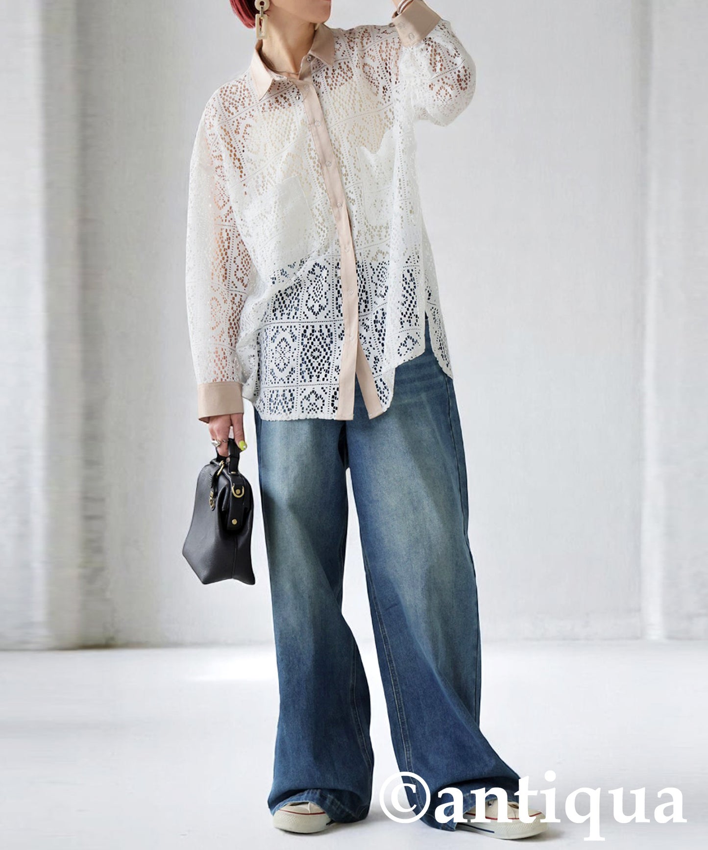 Ladies Block Lace Shirt