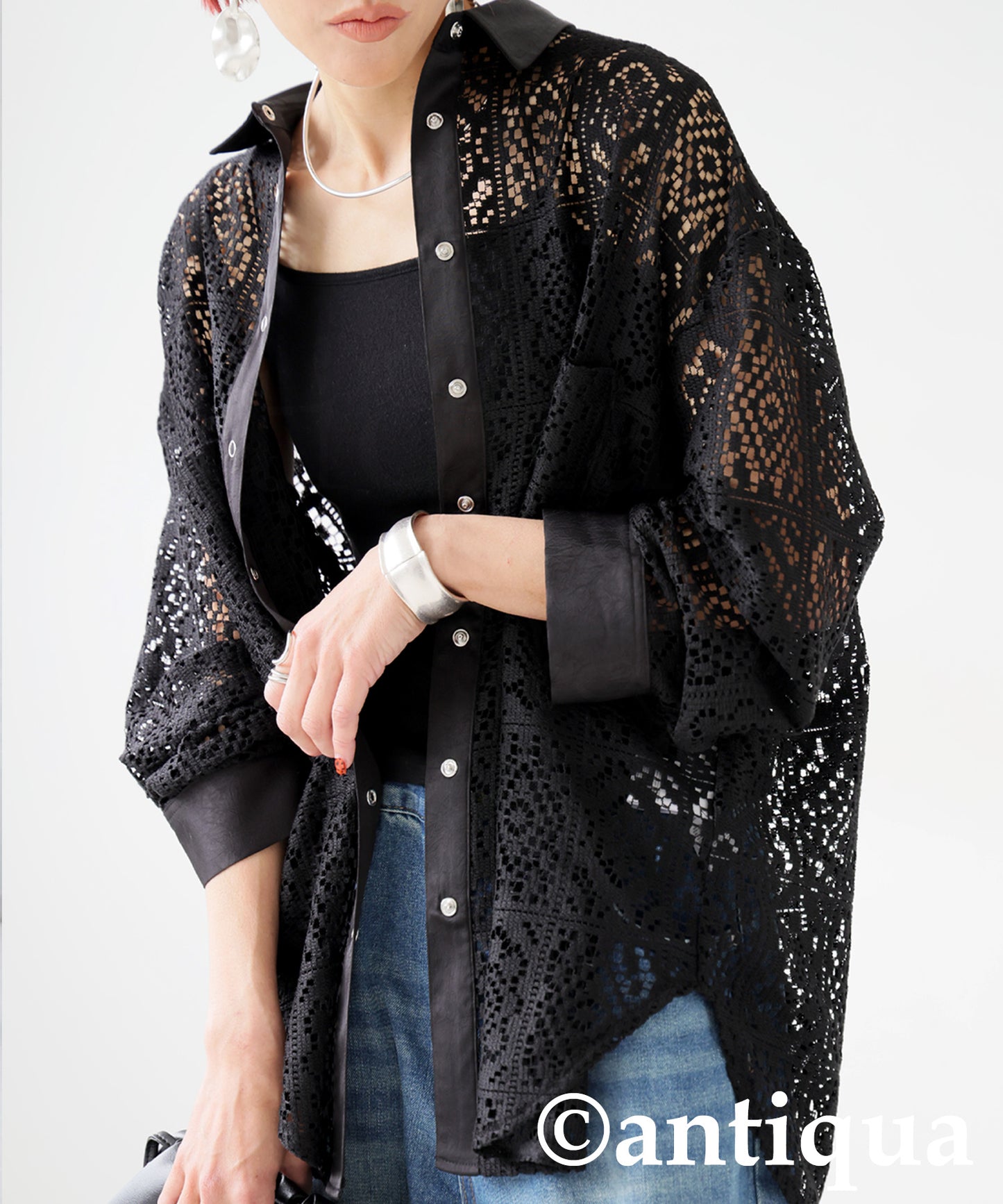 Ladies Block Lace Shirt