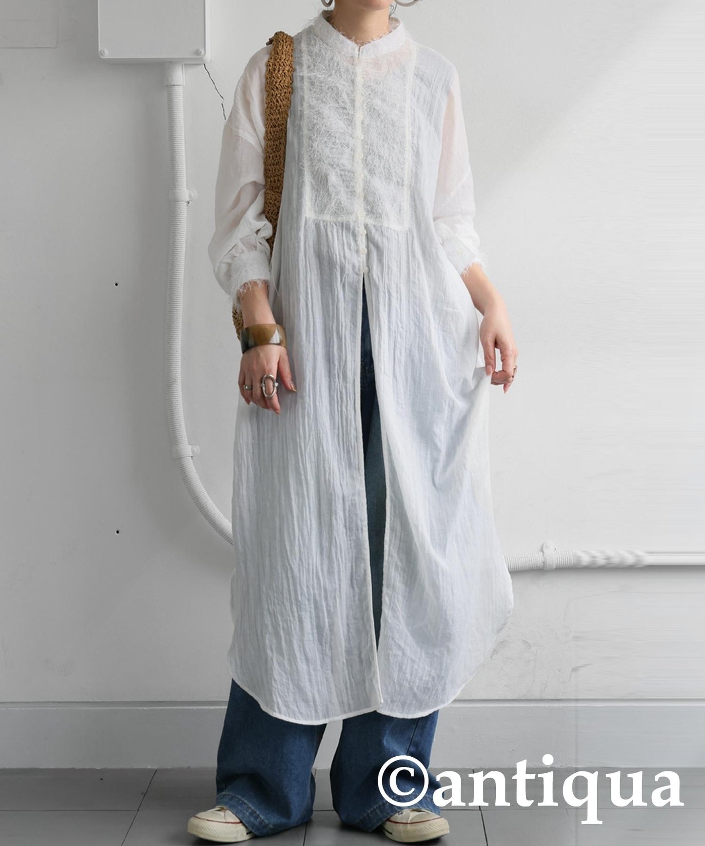 Ladies Fluffy Gauze Long Tunic