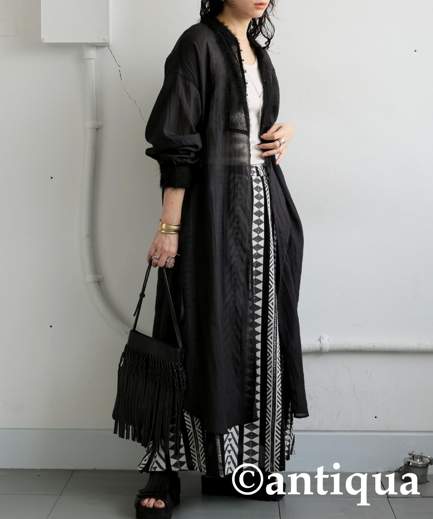 Ladies Fluffy Gauze Long Tunic