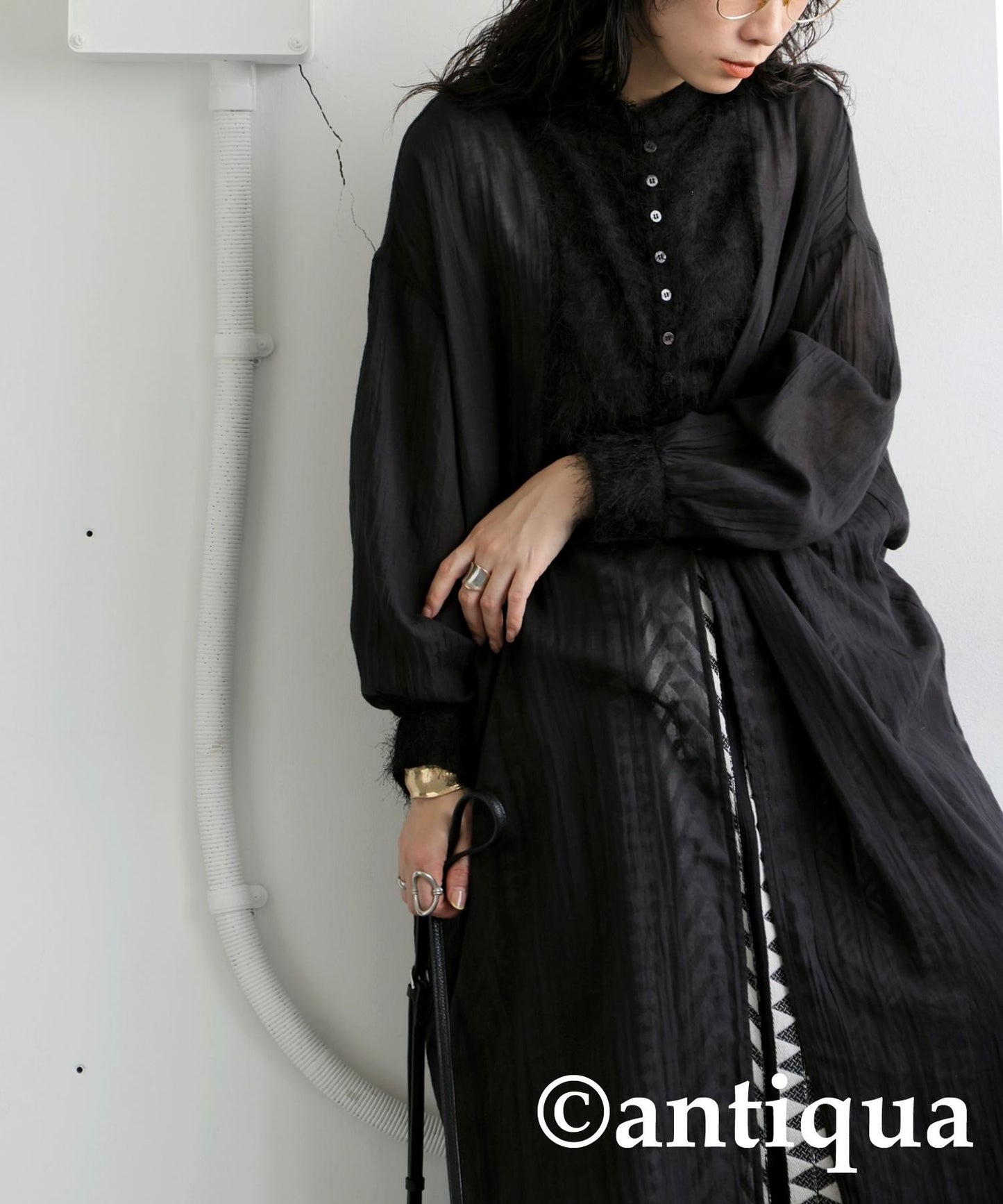 Ladies Fluffy Gauze Long Tunic