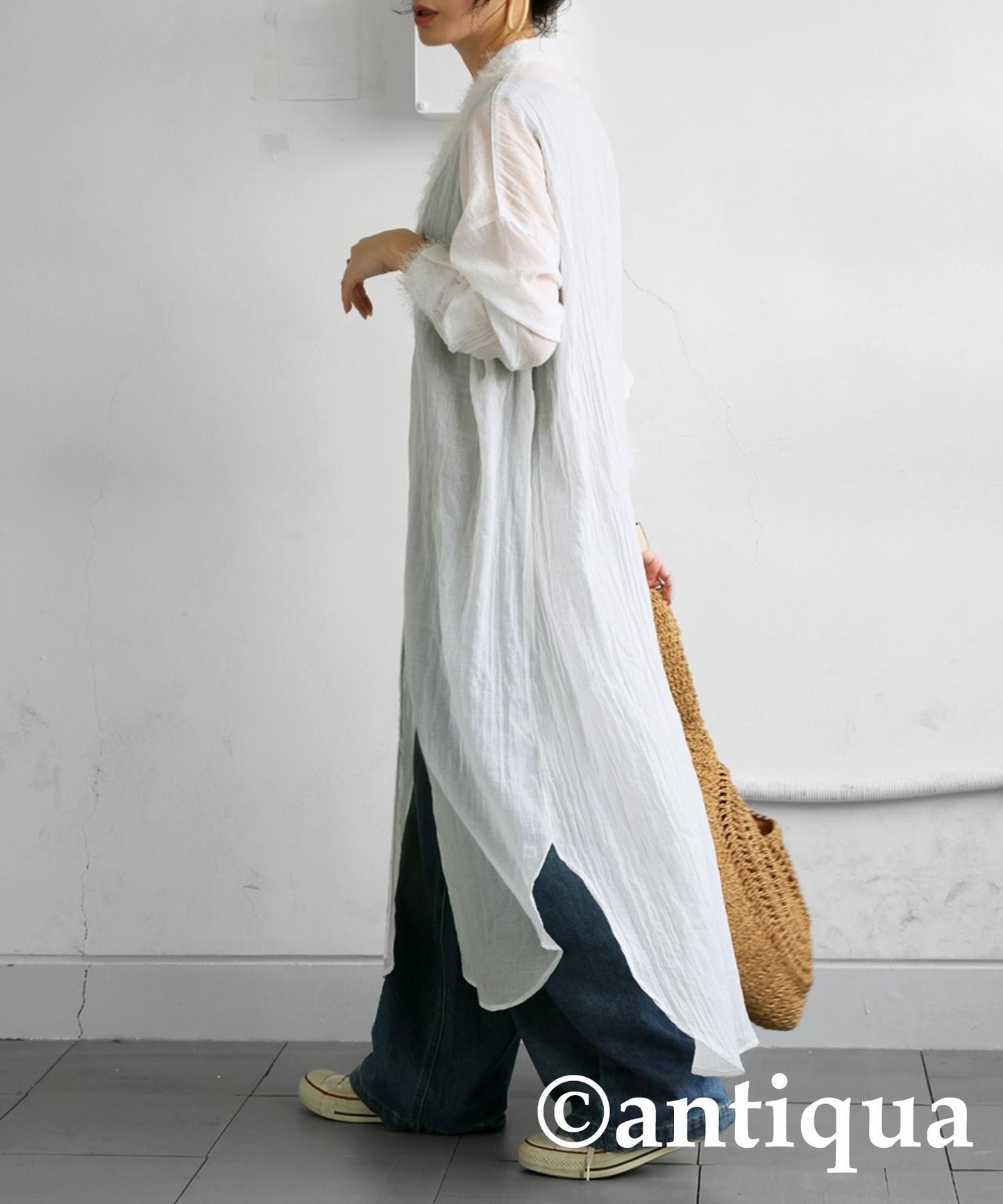 Ladies Fluffy Gauze Long Tunic