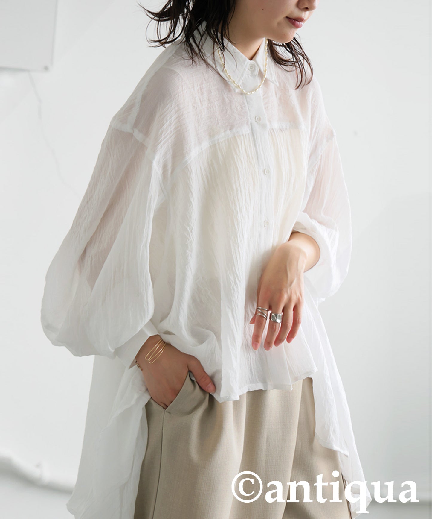 Ladies Fluffy Gauze Shirt