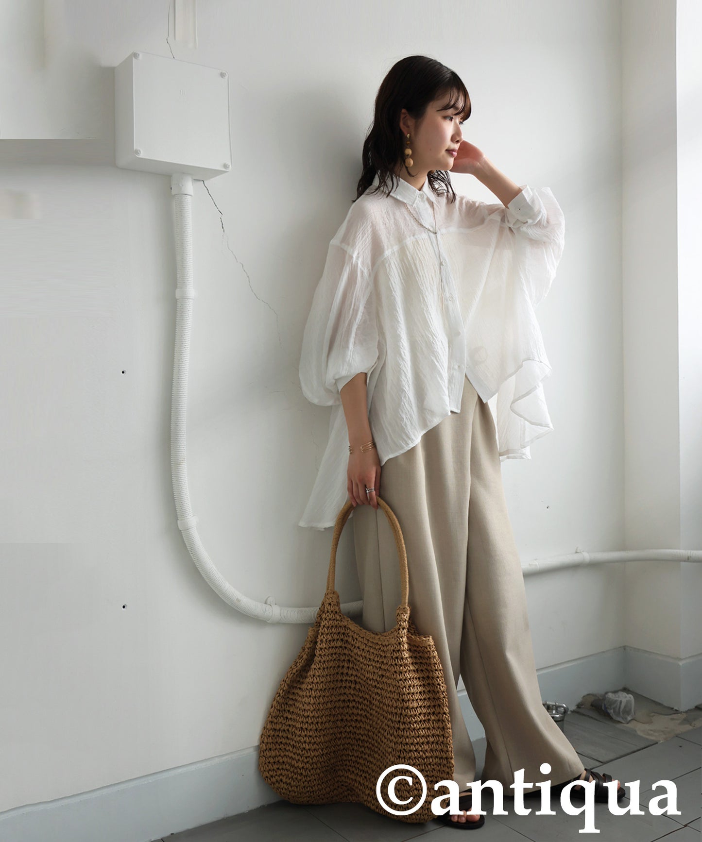 Ladies Fluffy Gauze Shirt