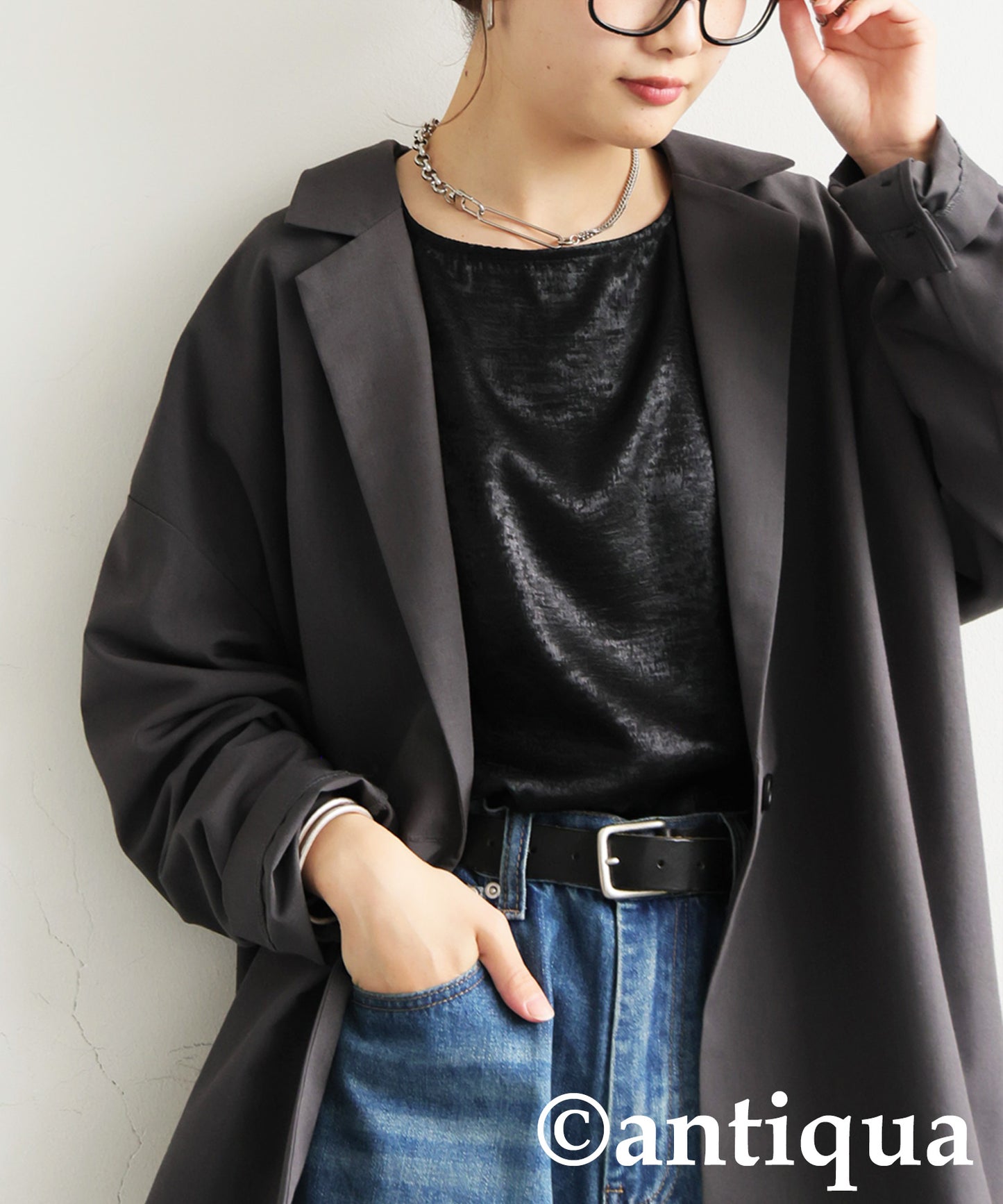 Ladies Shiny Long-Sleeved Pullover