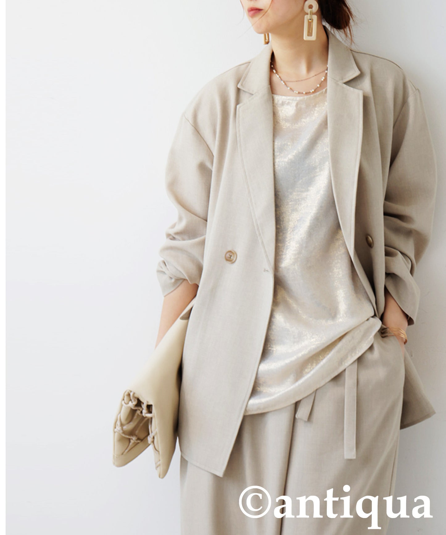 Ladies Shiny Long-Sleeved Pullover