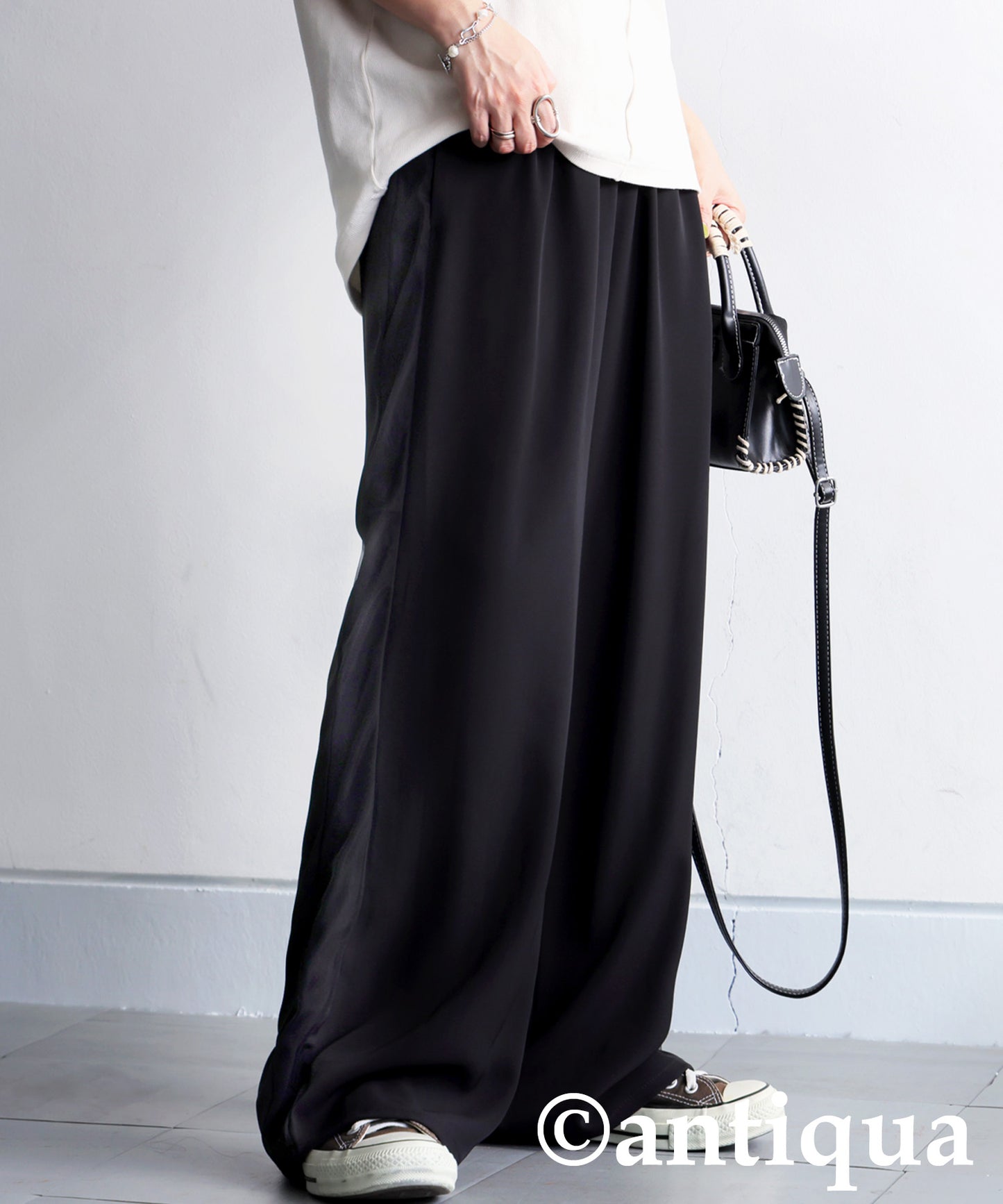 Side Tulle Switching Pants Ladies