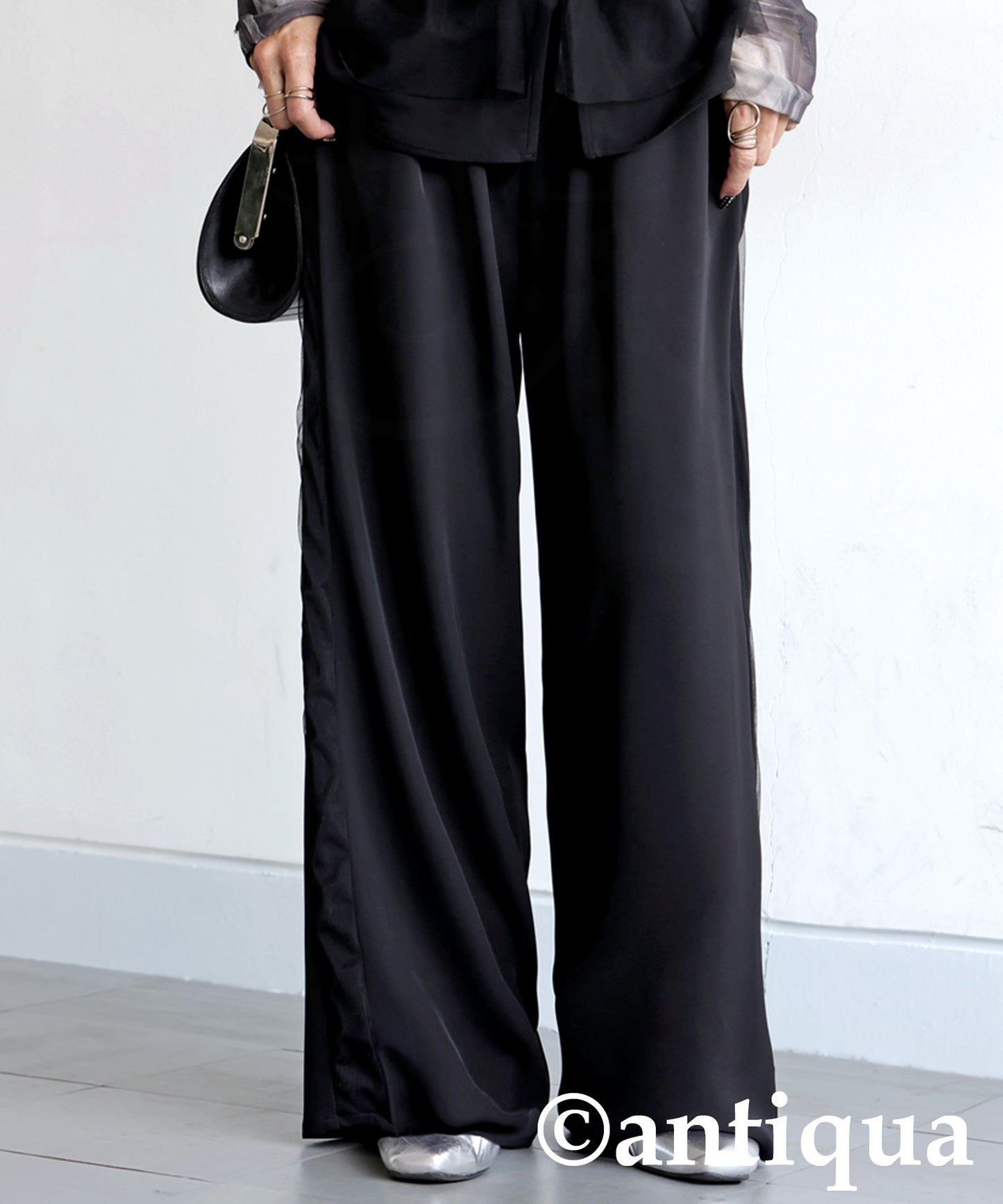 Side Tulle Switching Pants Ladies