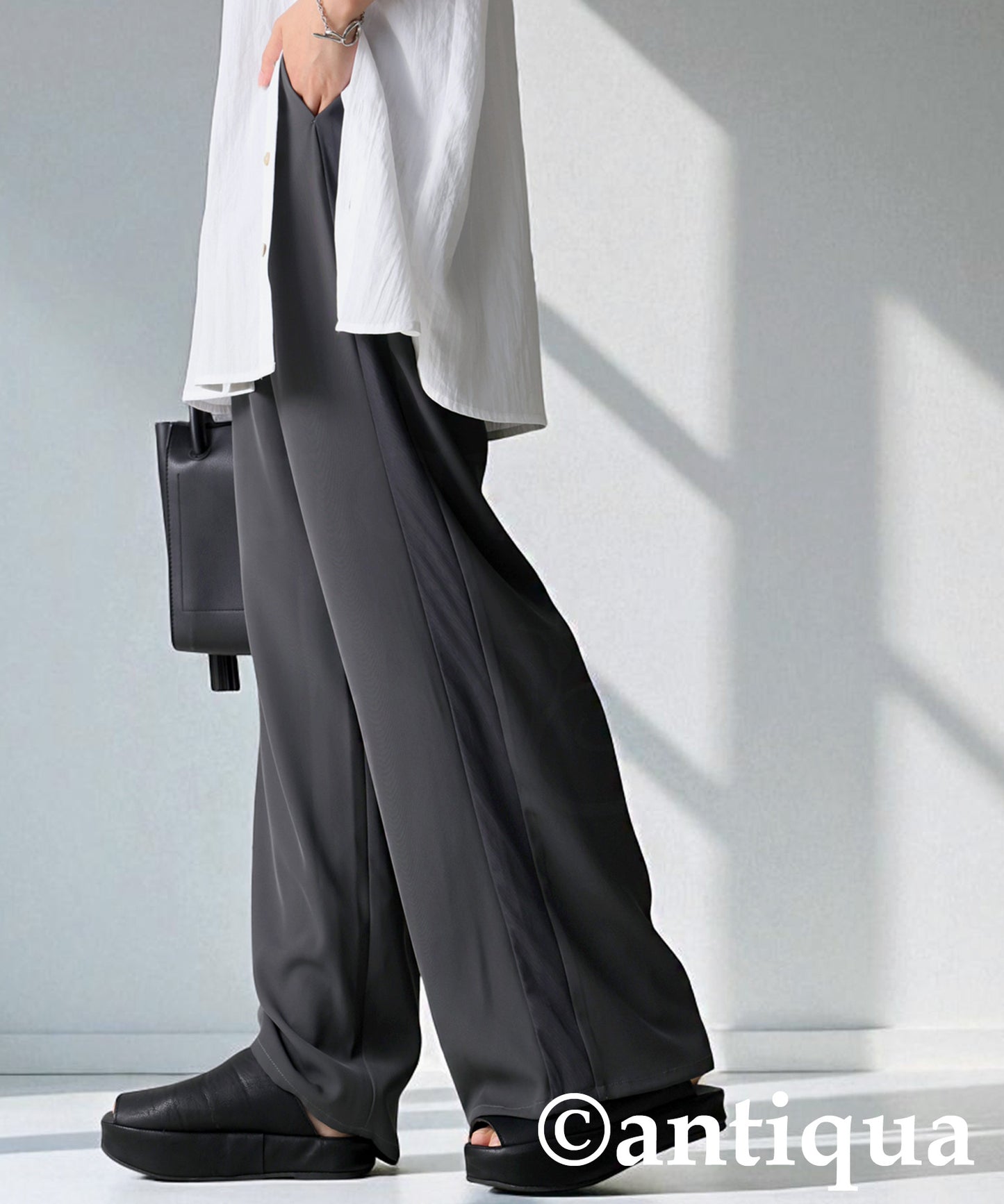 Side Tulle Switching Pants Ladies