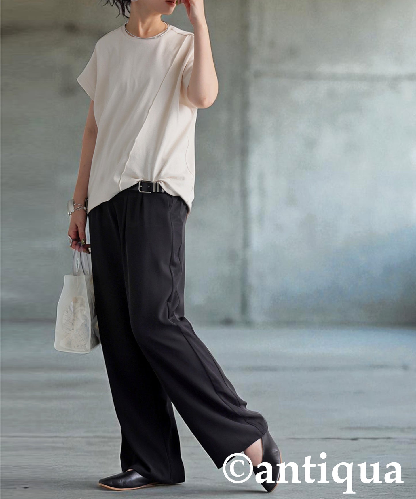 Side Tulle Switching Pants Ladies