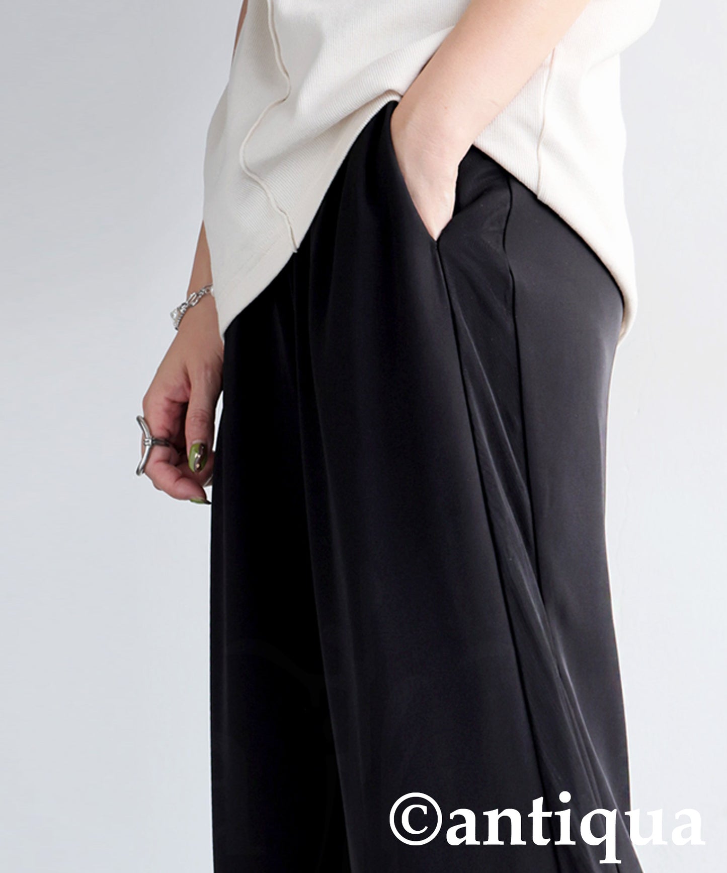 Side Tulle Switching Pants Ladies