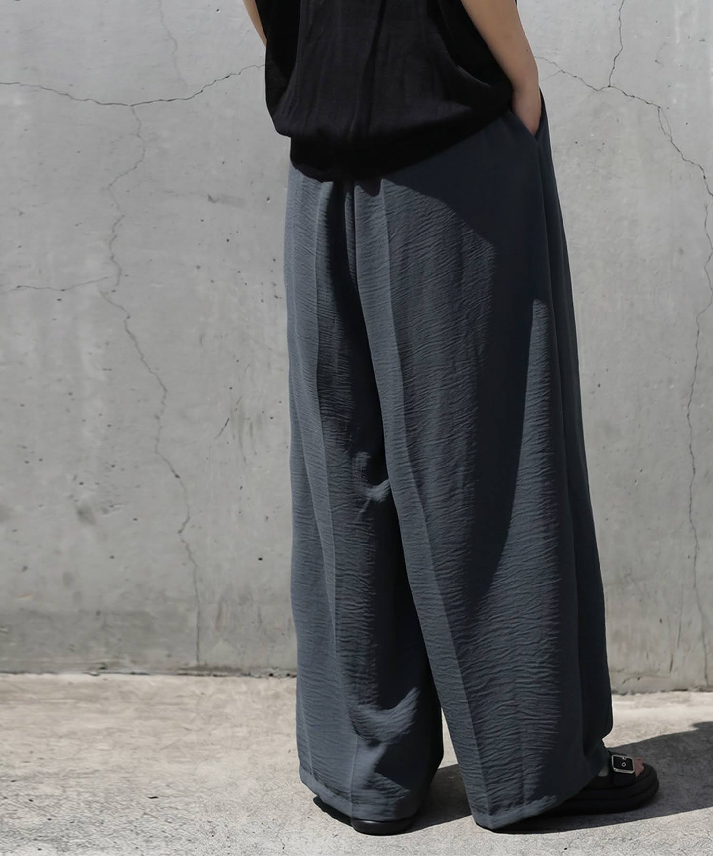Linen-Like Wide-Leg Pants Ladies