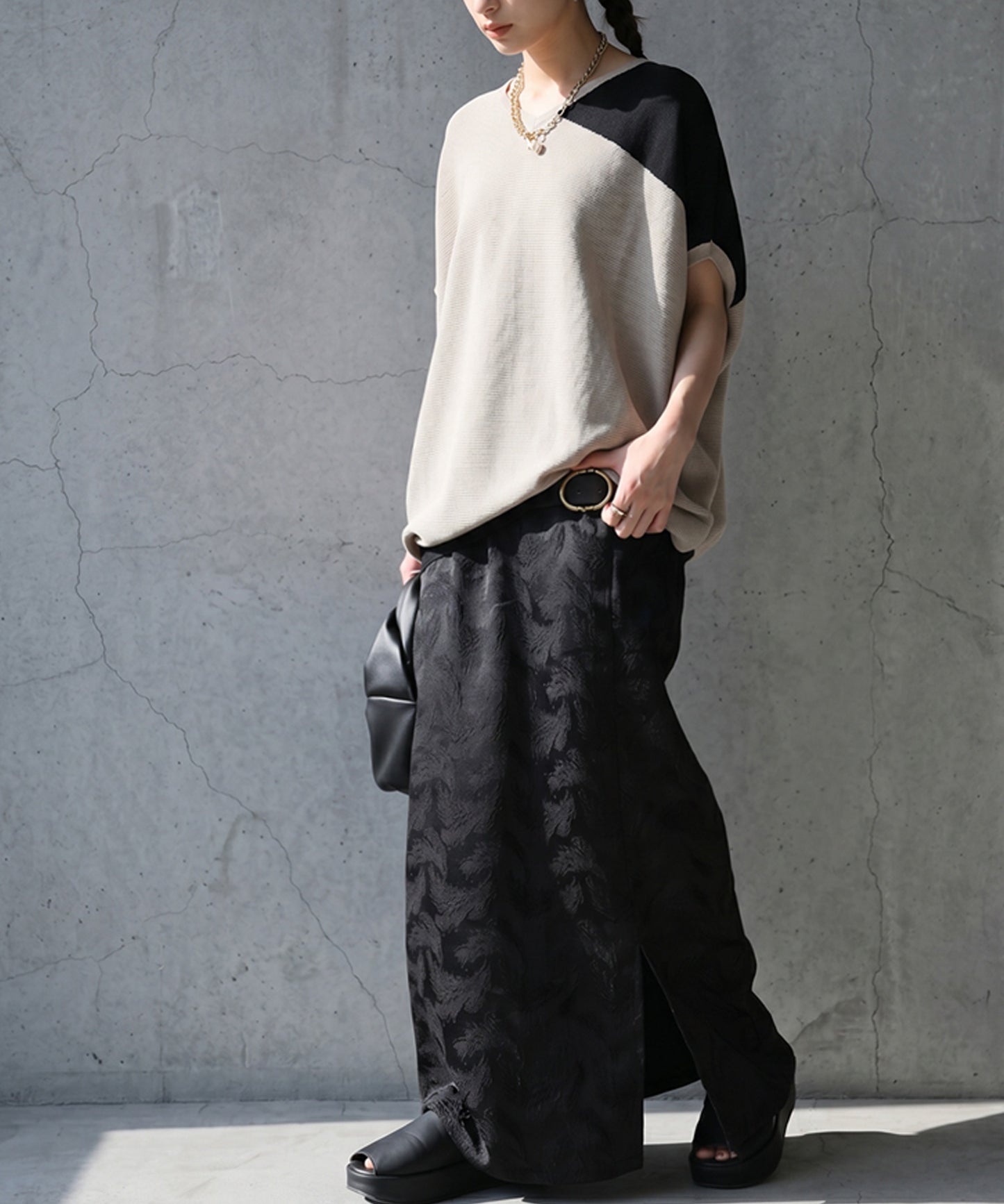 Jacquard A-Line Long Skirt Ladies