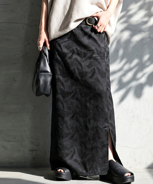 Jacquard A-Line Long Skirt Ladies