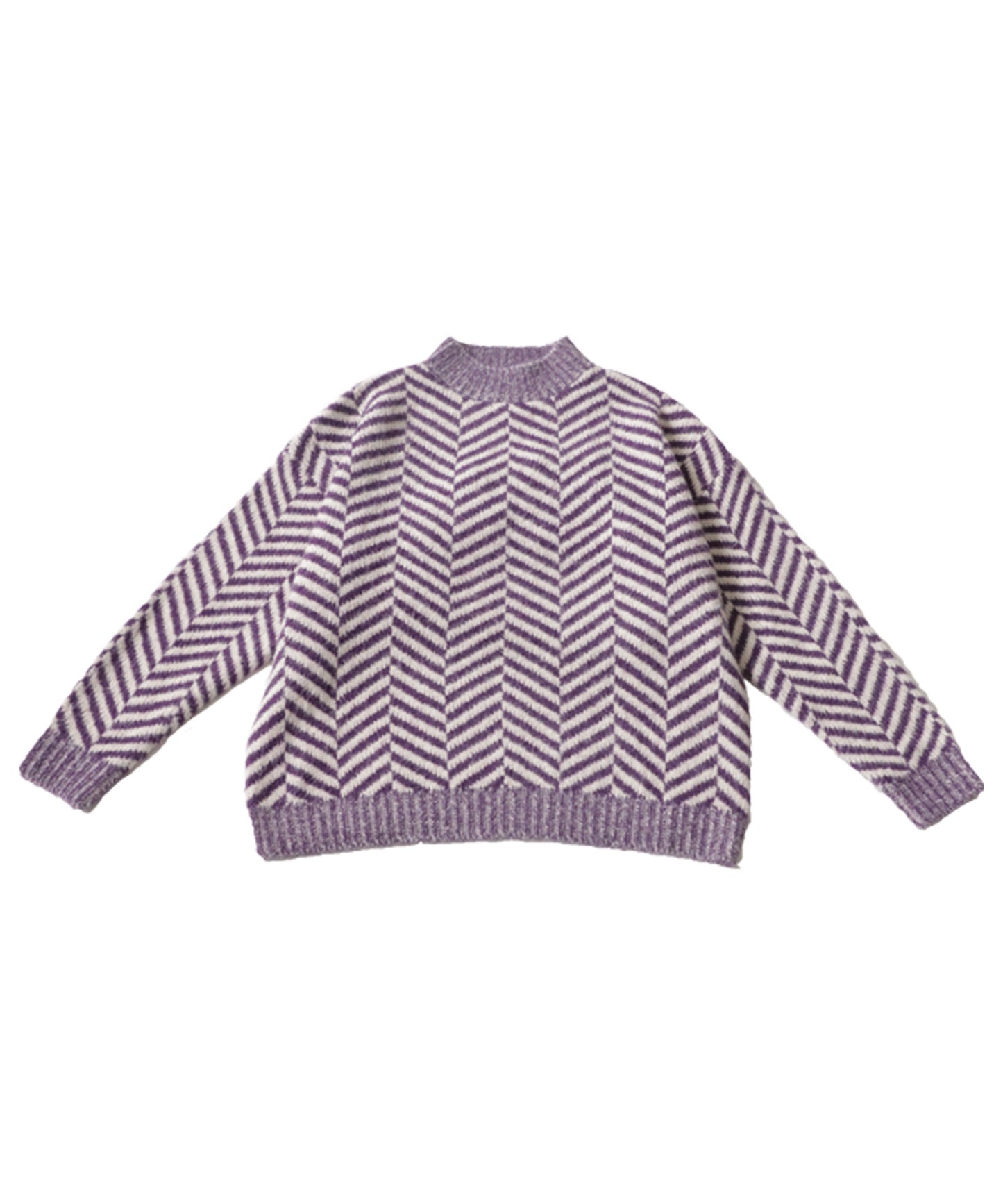 Herringbone pattern knit Ladies