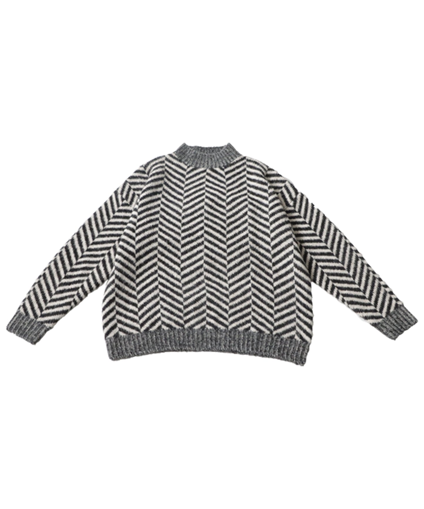 Herringbone pattern knit Ladies