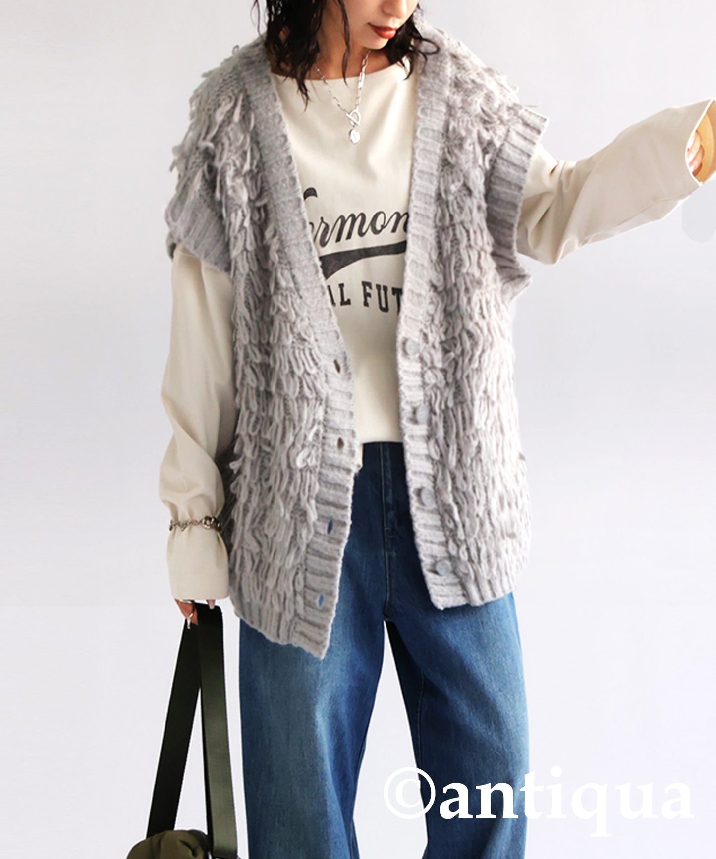 Loop Knit Vest Ladies