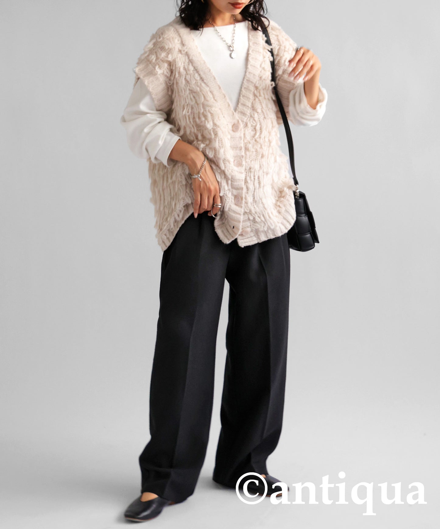 Loop Knit Vest Ladies