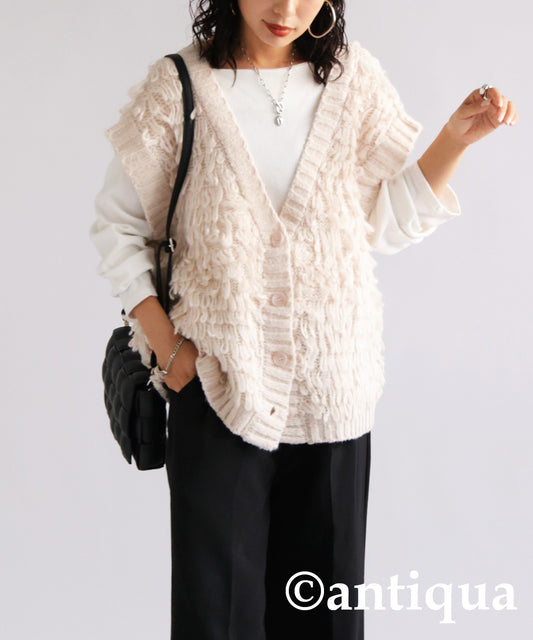 Loop Knit Vest Ladies