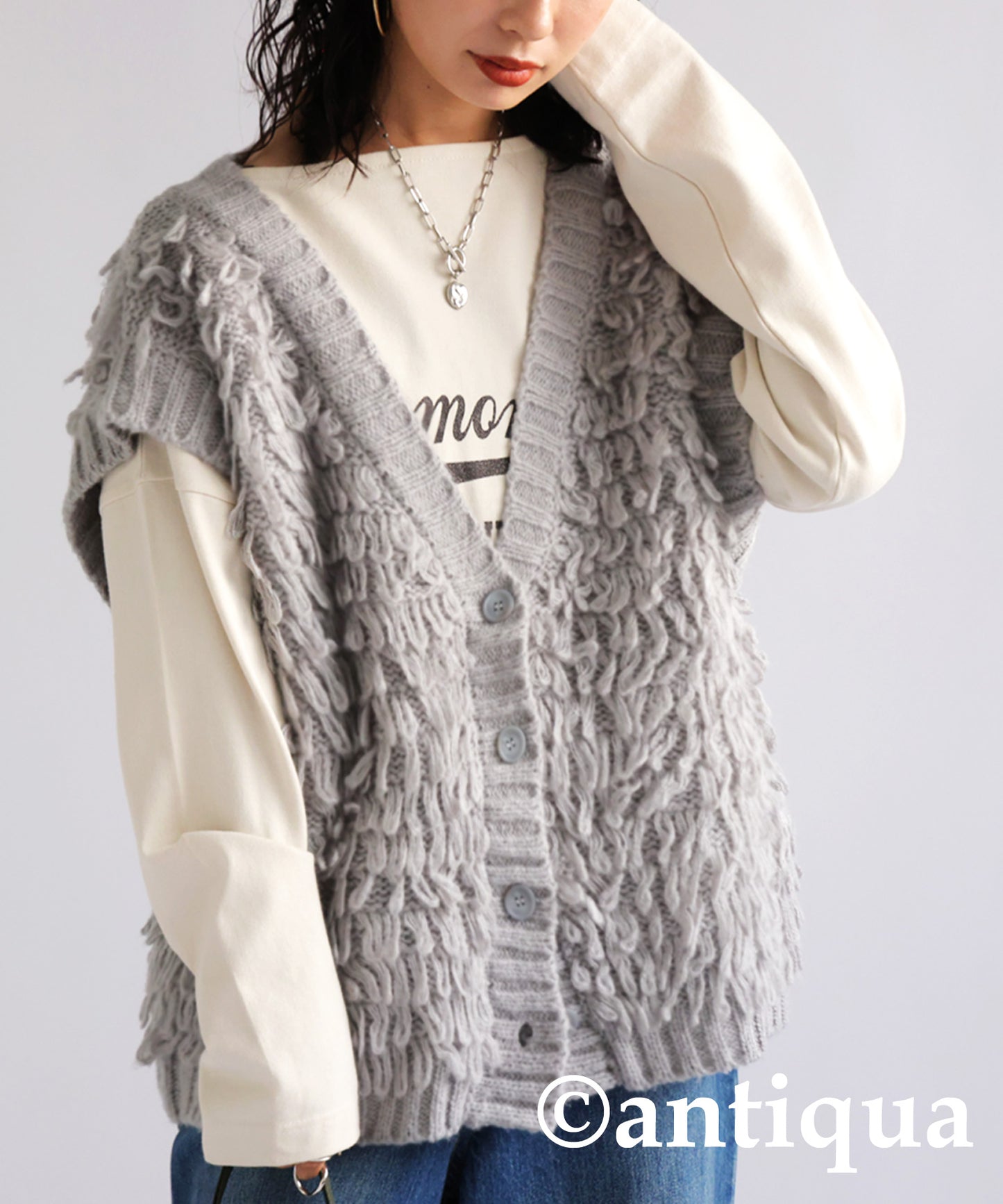 Loop Knit Vest Ladies