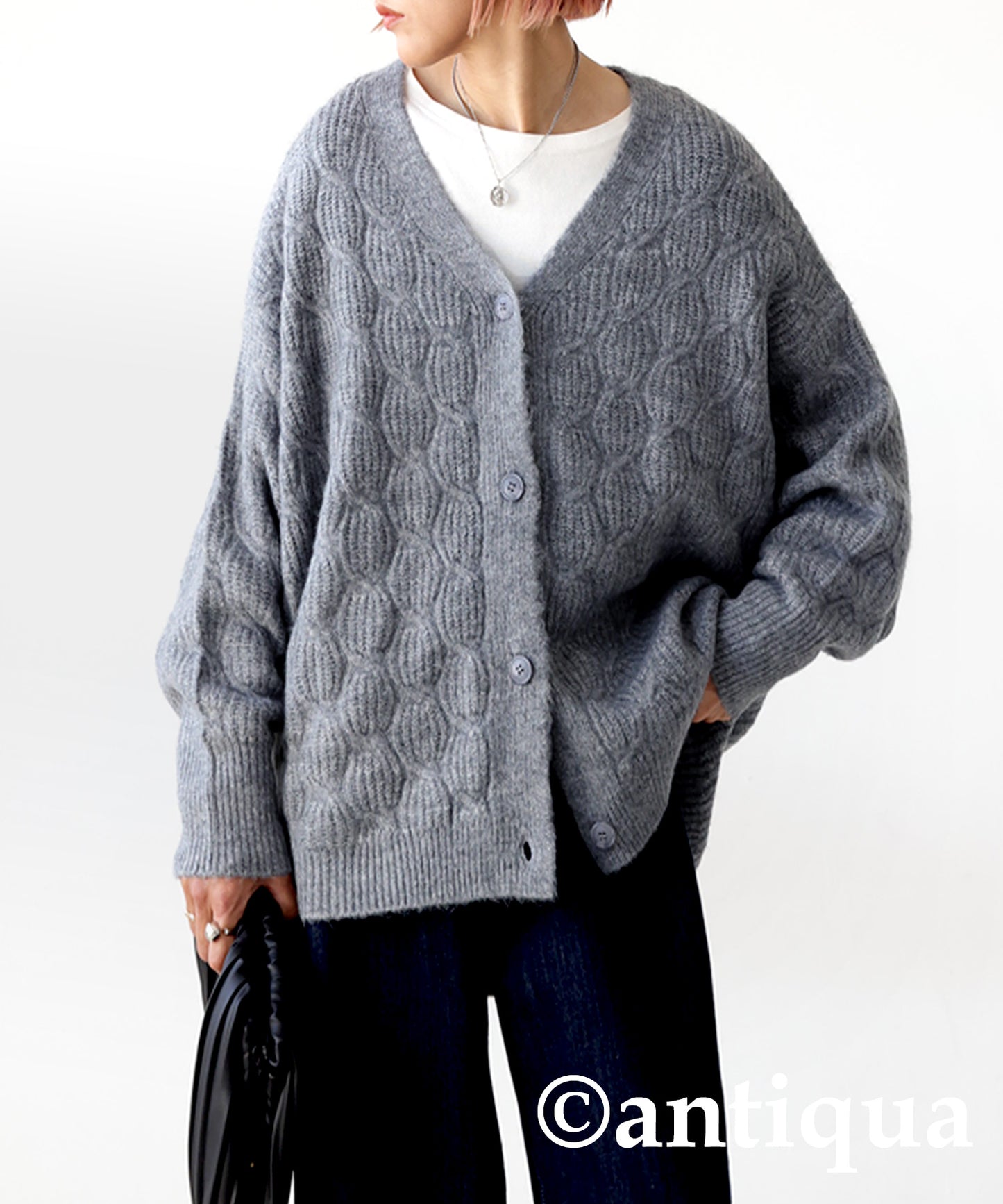 Cable Knit Cardigan Ladies