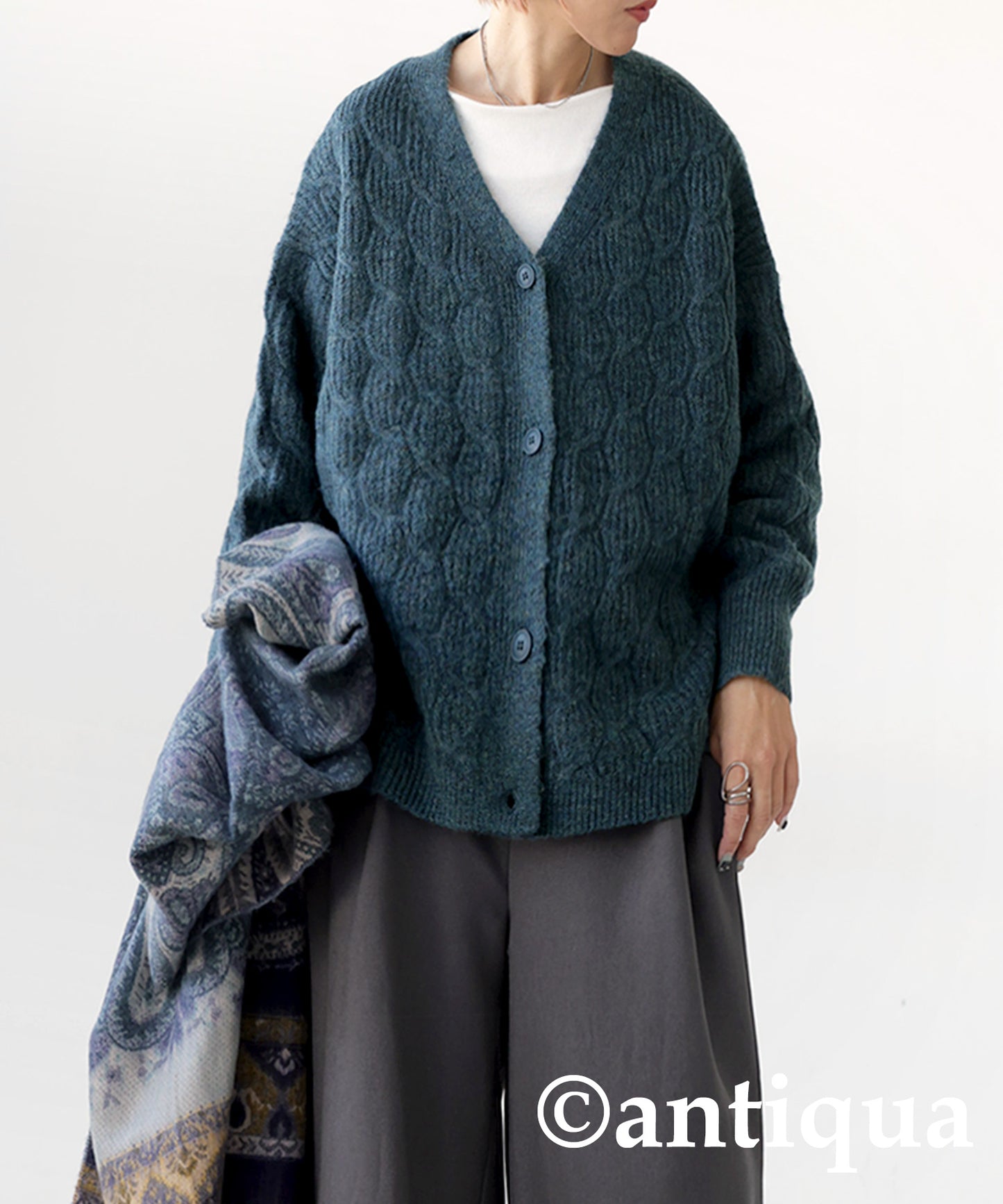 Cable Knit Cardigan Ladies