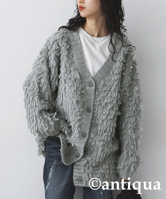 Loop Knit Cardigan Ladies