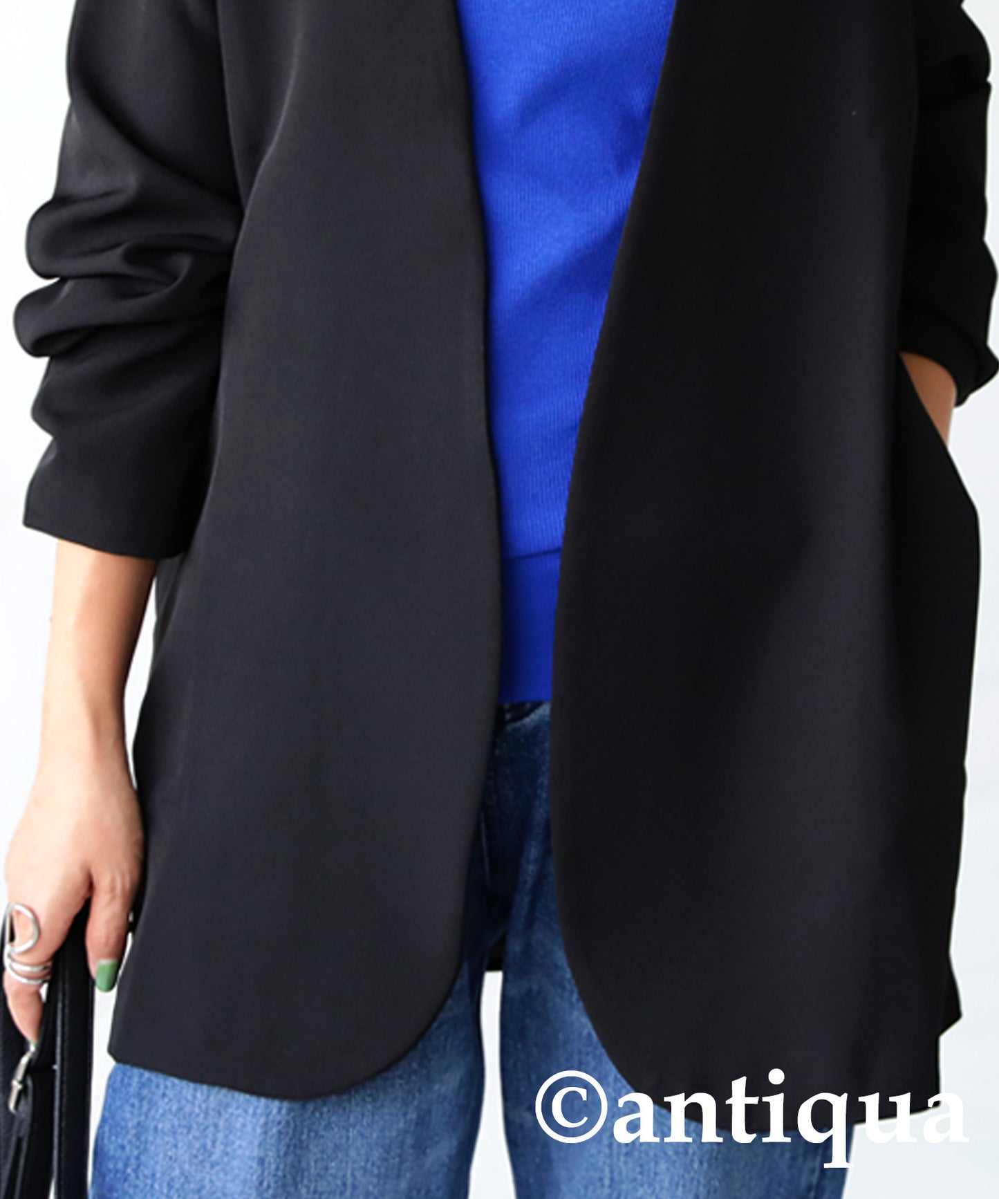 Ladies collarless jacket