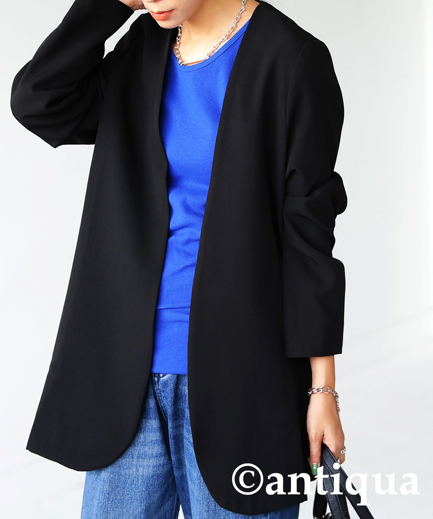 Ladies collarless jacket