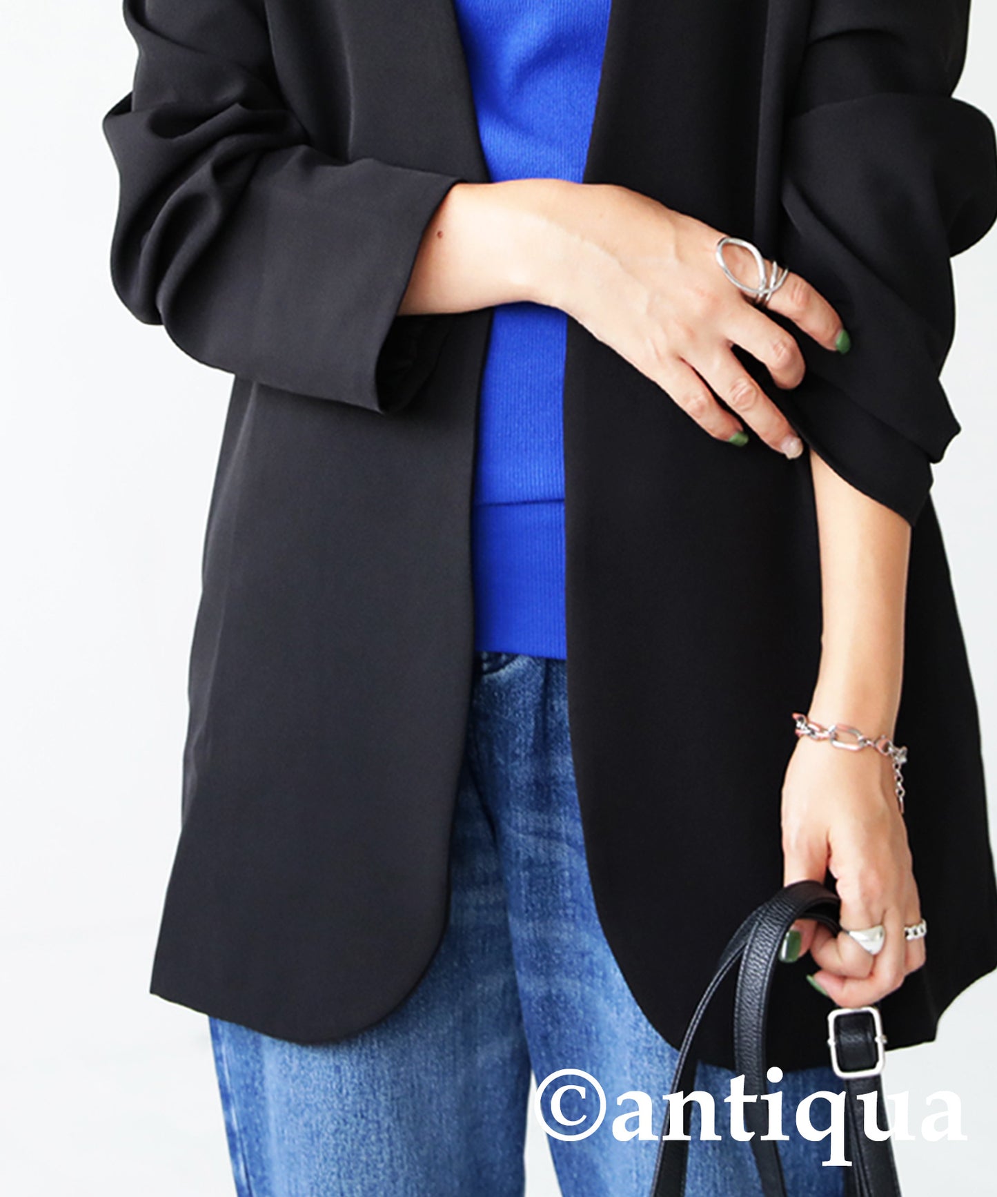 Ladies collarless jacket