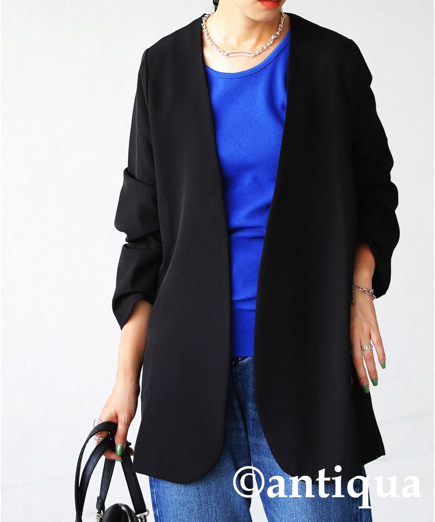 Ladies collarless jacket