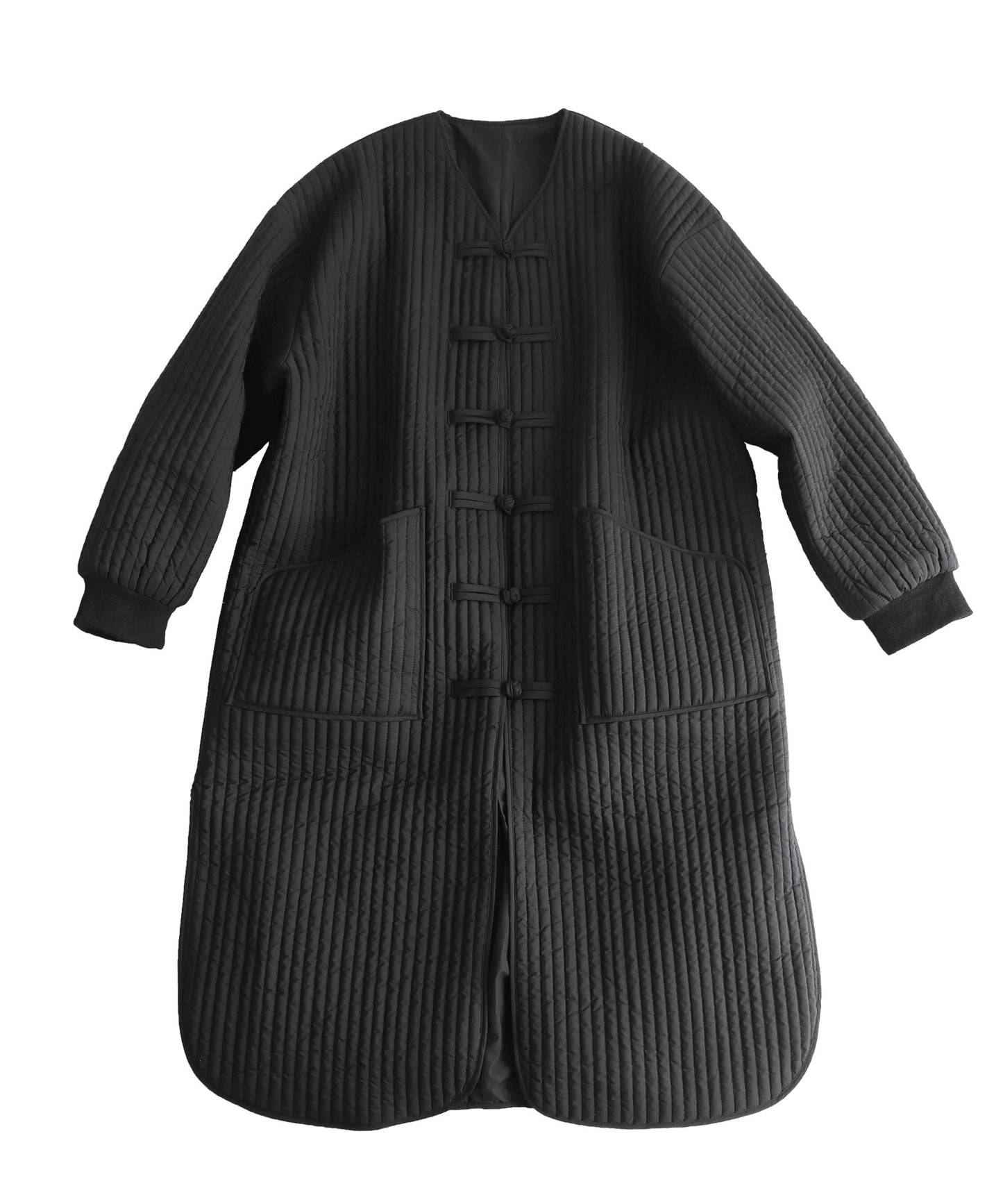 Chinese button knot Design Ladies Quilting Long Jacket