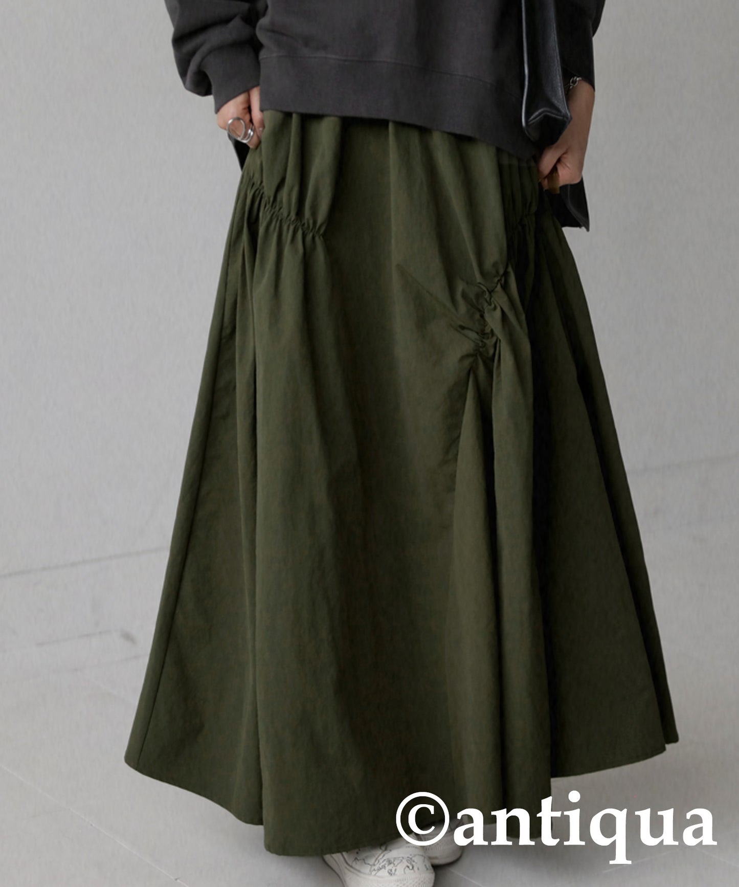 Gathered design skirt Ladies