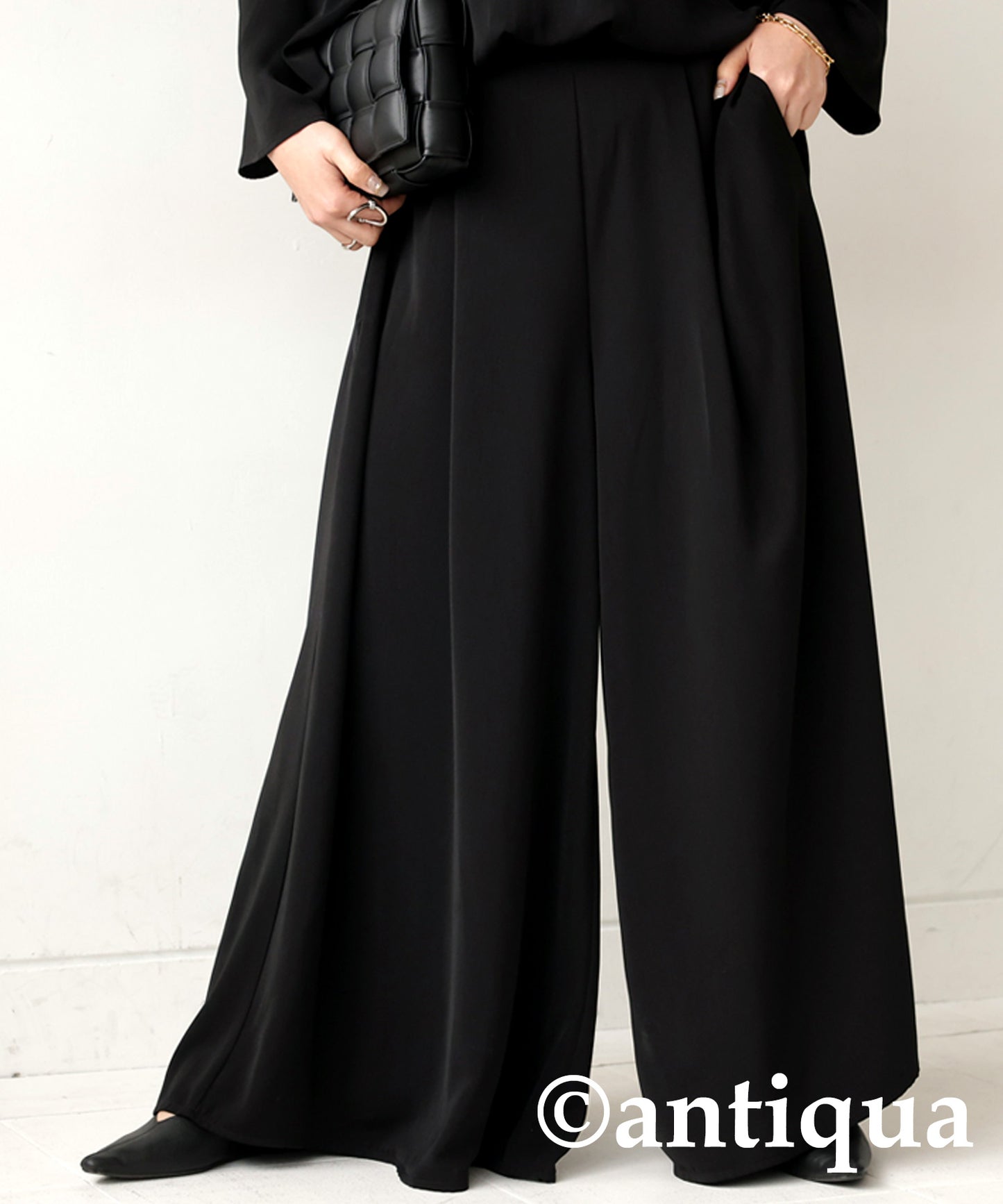 Ladies jumpsuit wide pants 8/10 length sleeve