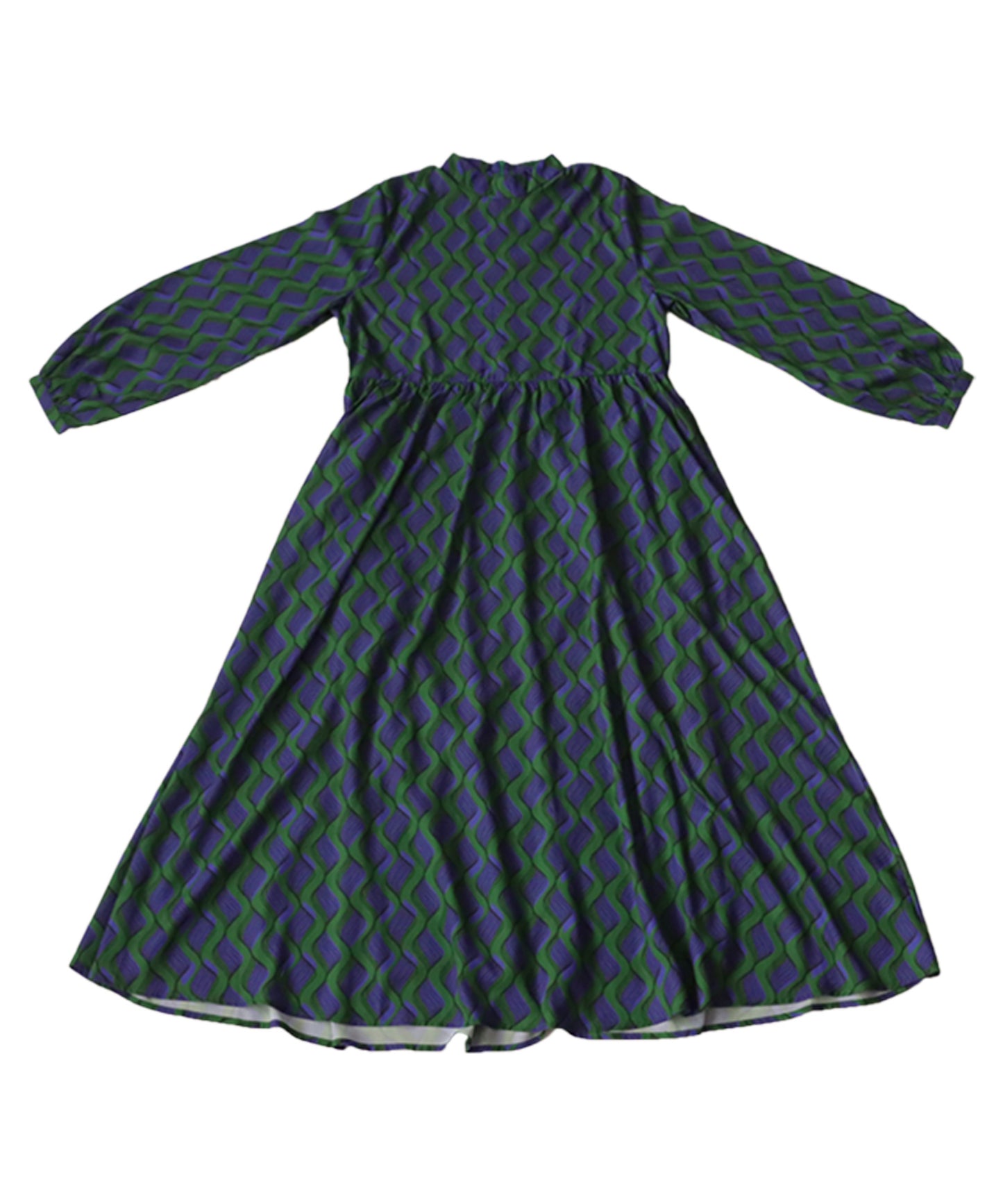 Retro pattern Ladies Long Casual dress