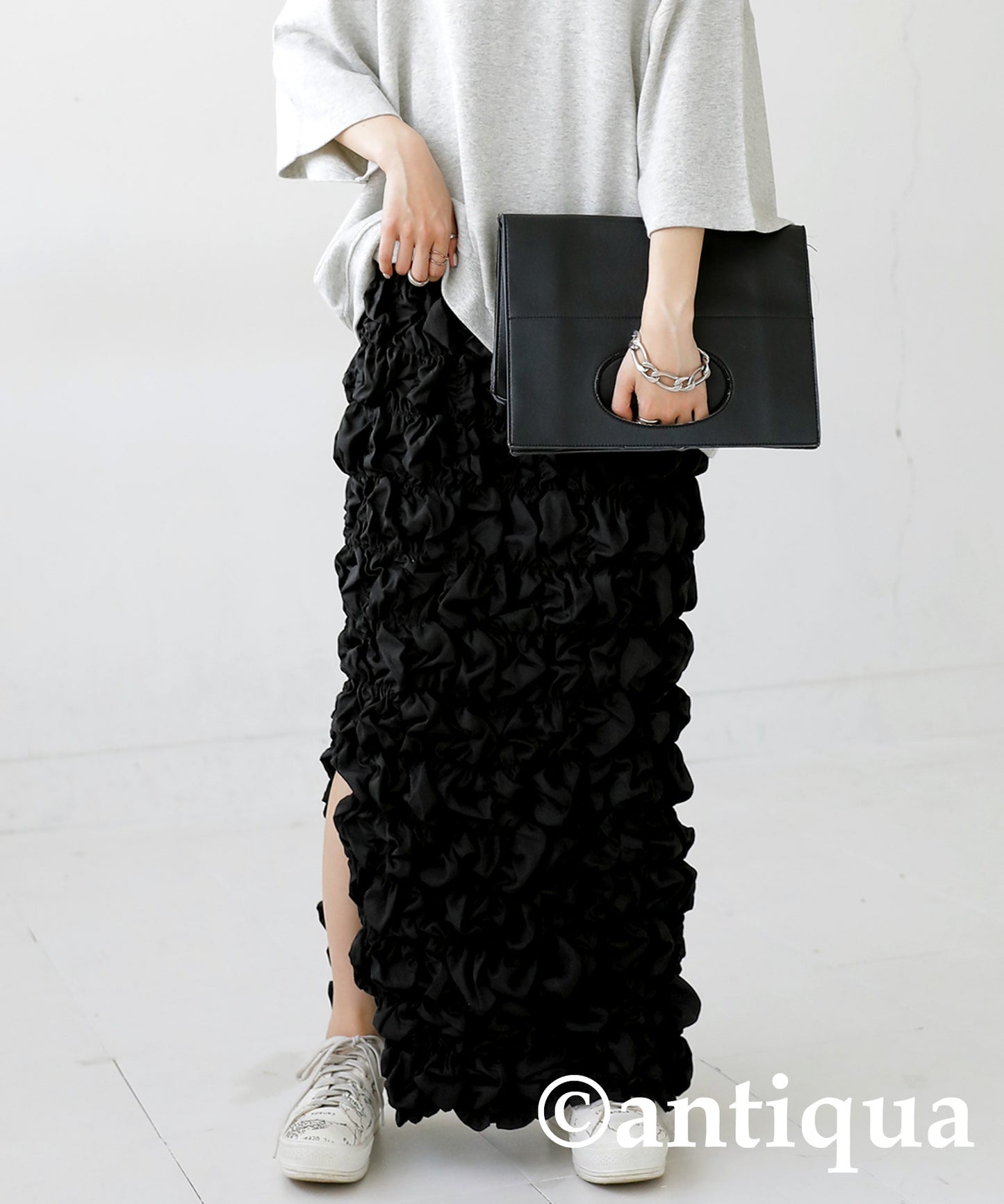 Shirring Ladies Long skirt