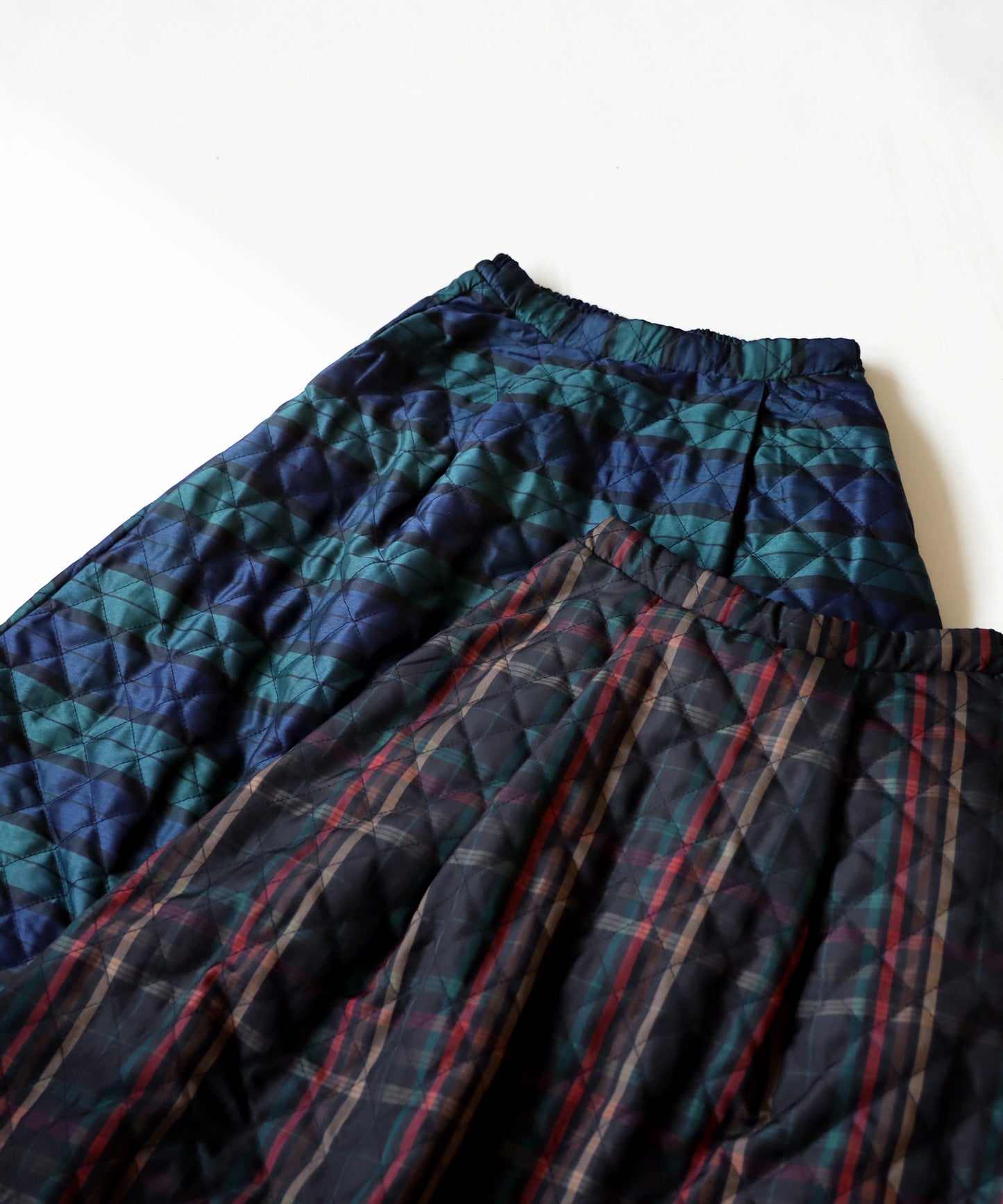 Quilting tartan check skirt Ladies