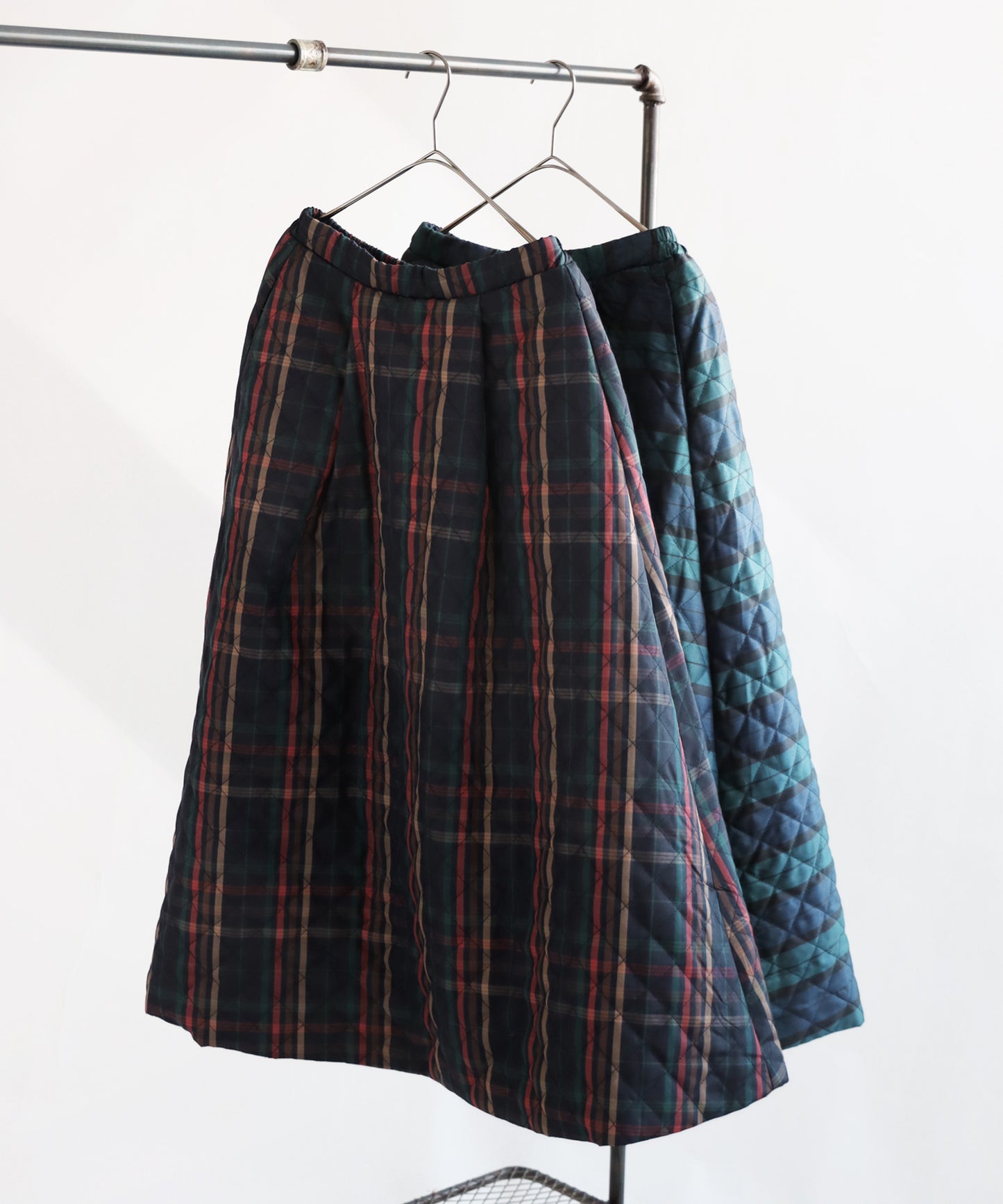 Quilting tartan check skirt Ladies