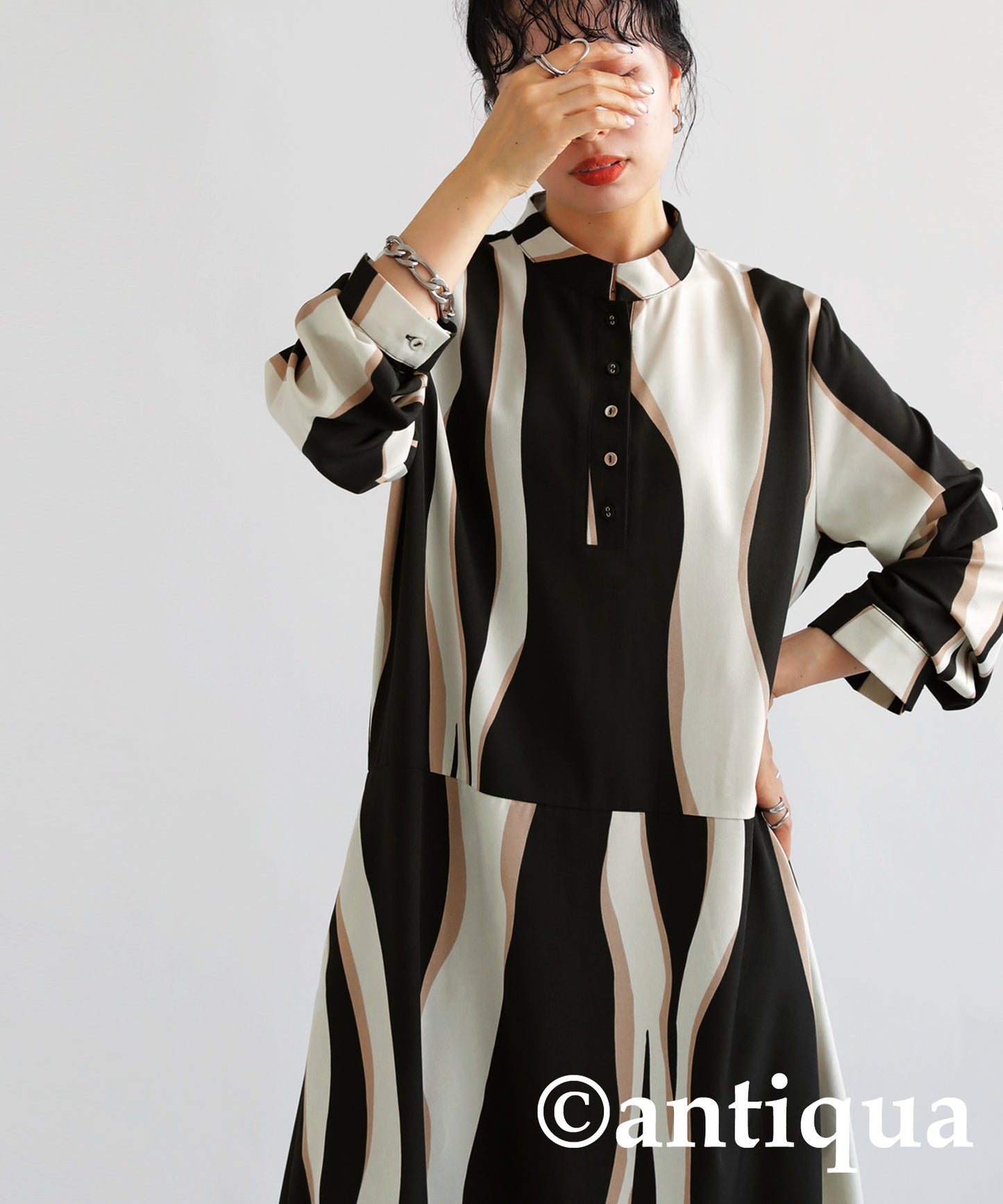 Nuance Striped pattern Dress Ladies