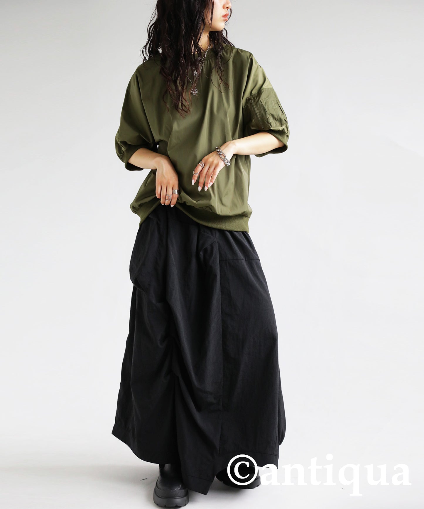 Military MA-1 Dolman sleeve Tops Ladies