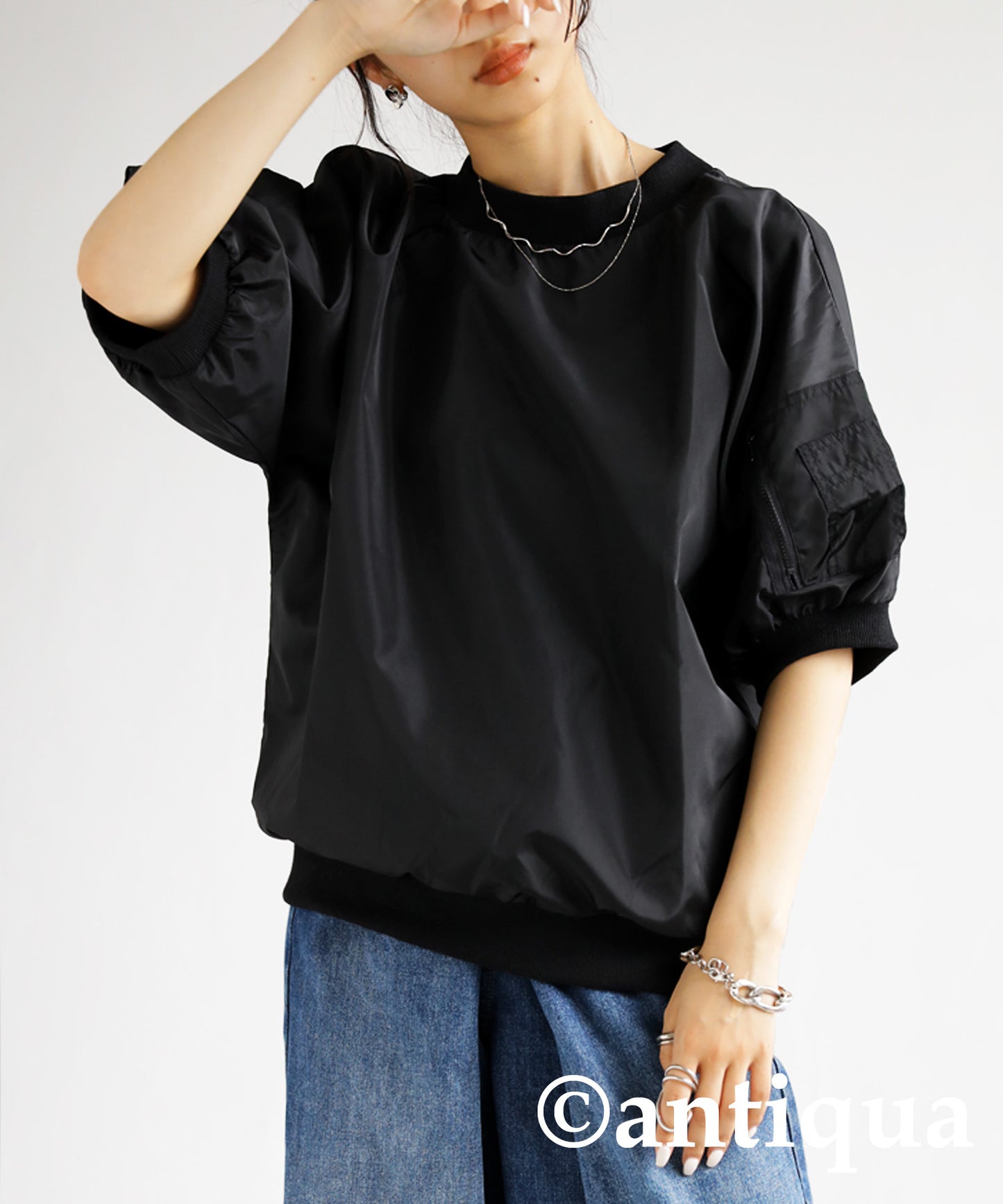 Military MA-1 Dolman sleeve Tops Ladies